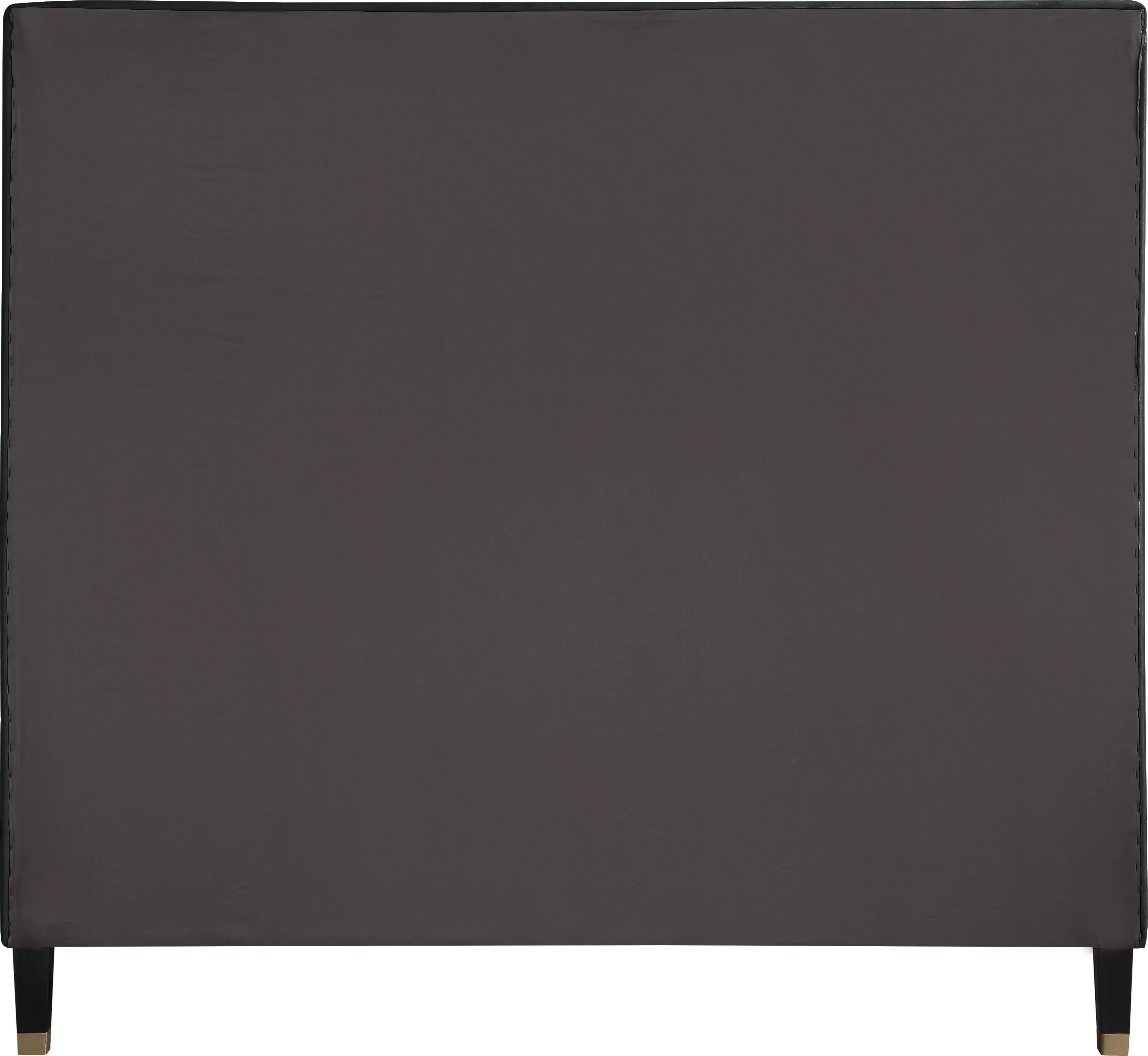 Harlie Black Velvet King Bed - Image 5