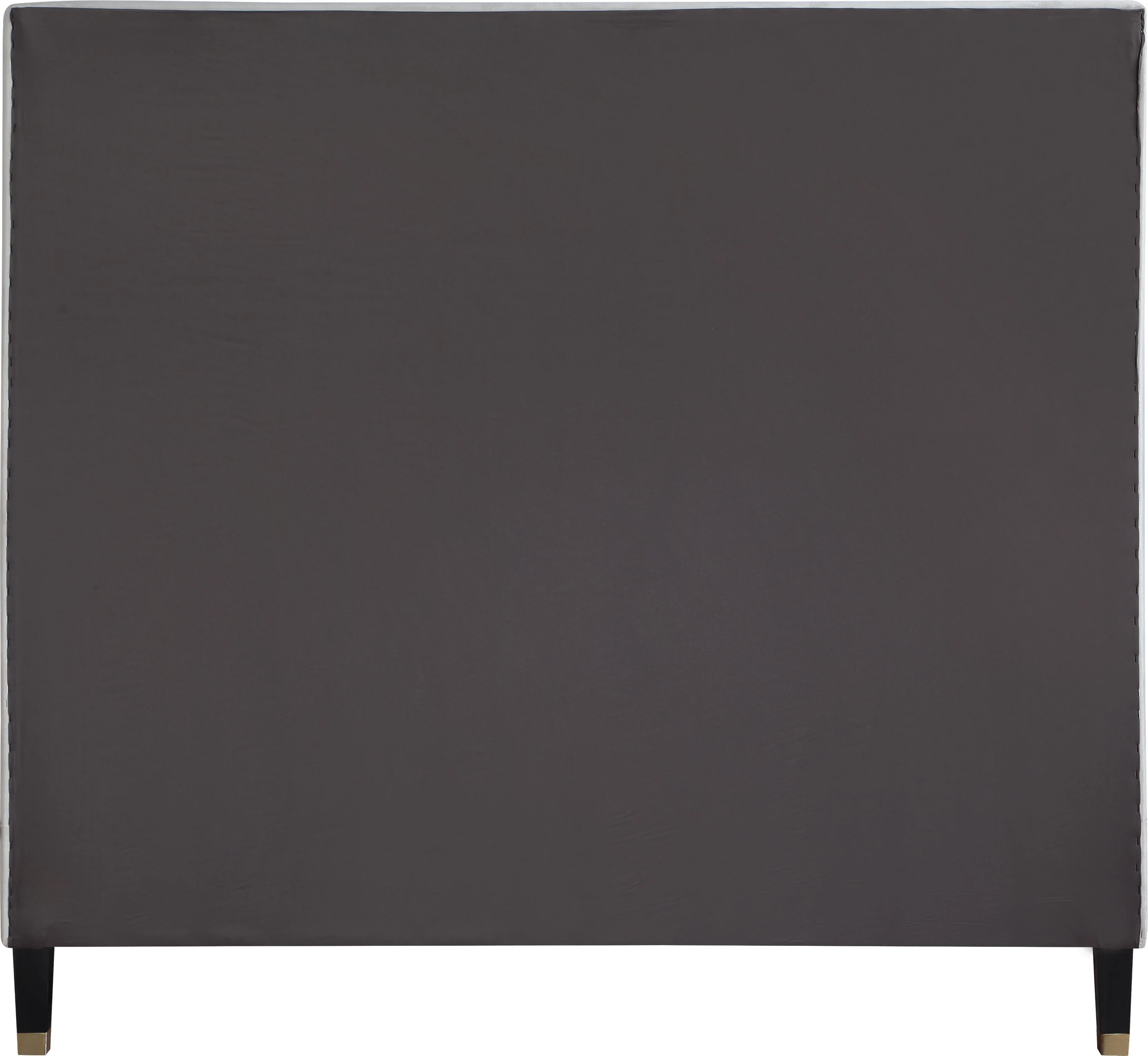 Harlie Cream Velvet Queen Bed - Image 5