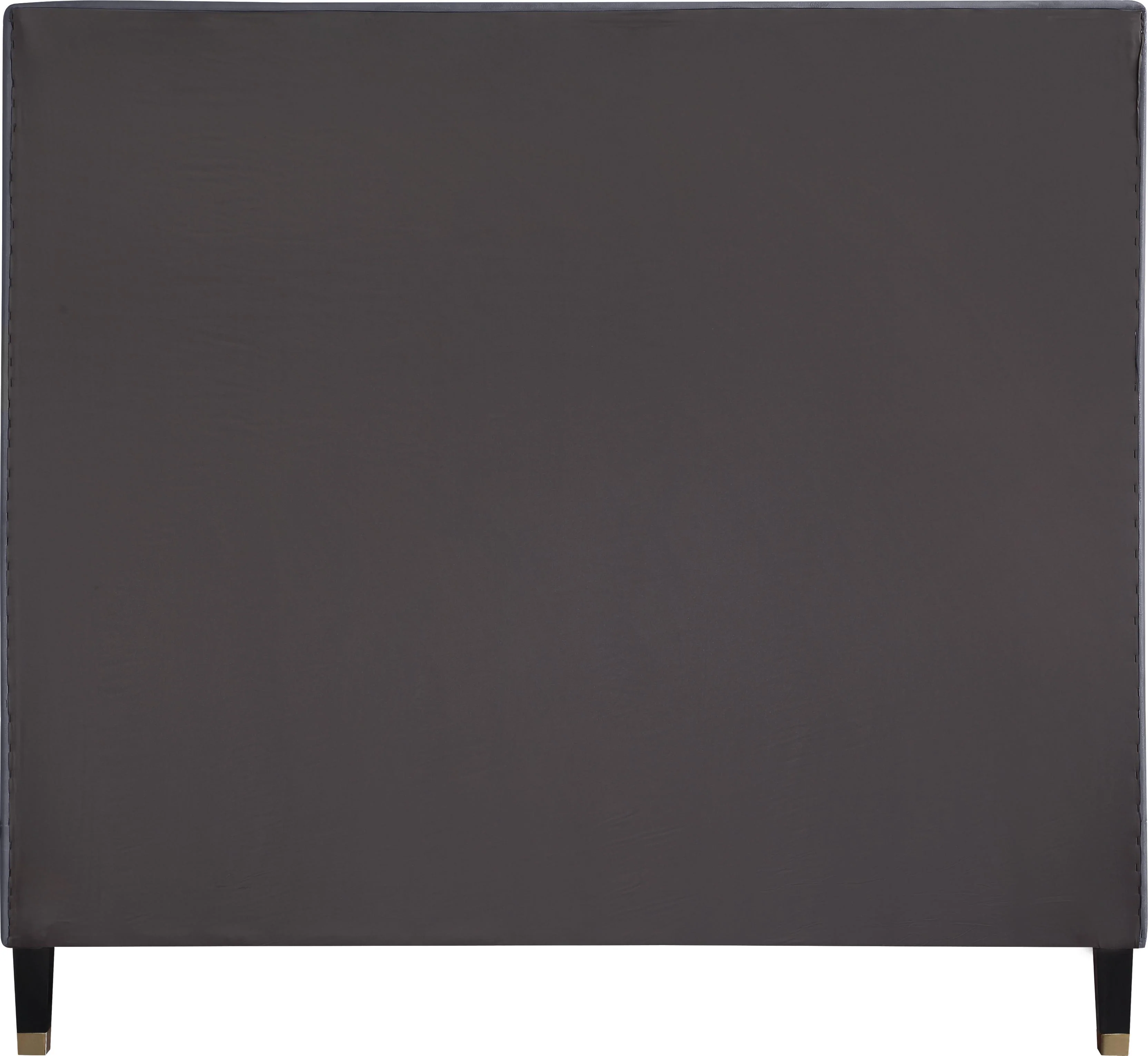 Harlie Grey Velvet Queen Bed - Image 5