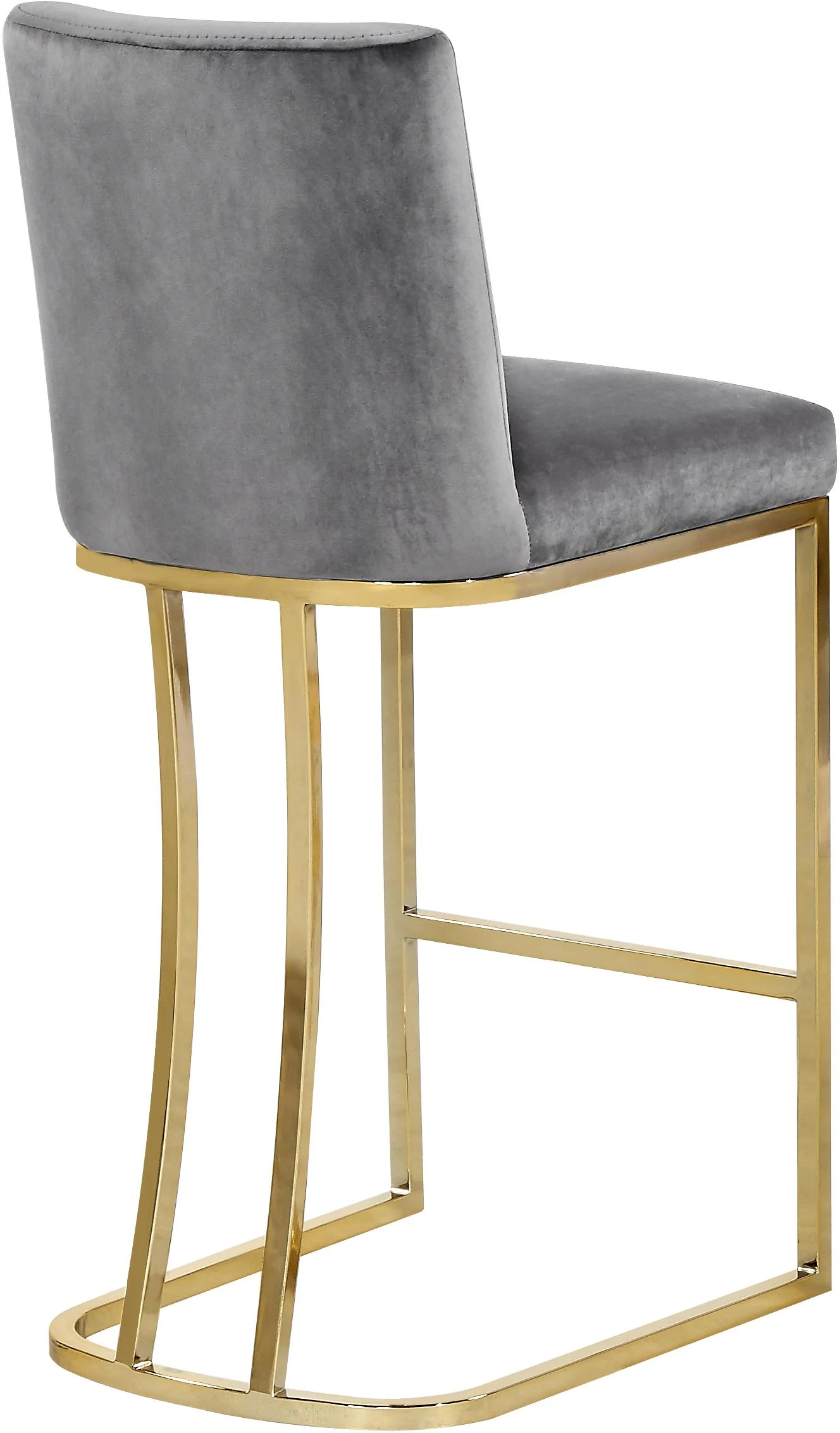 Heidi Grey Velvet Stool - Image 7