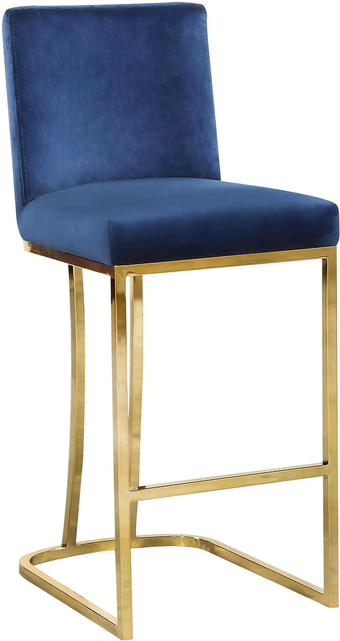 Heidi Navy Velvet Stool - Image 8