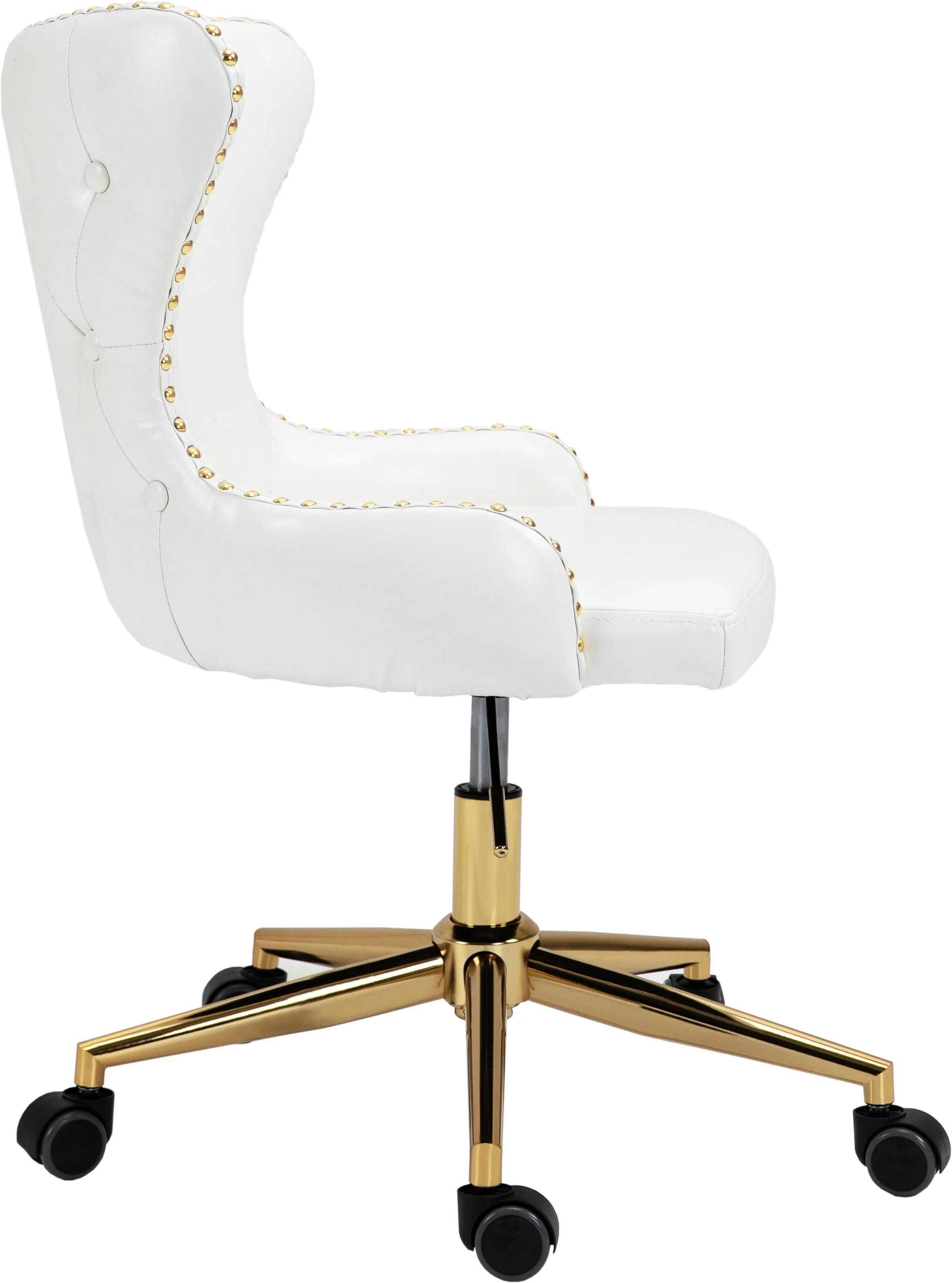 Hendrix White Faux Leather Office Chair - Image 4