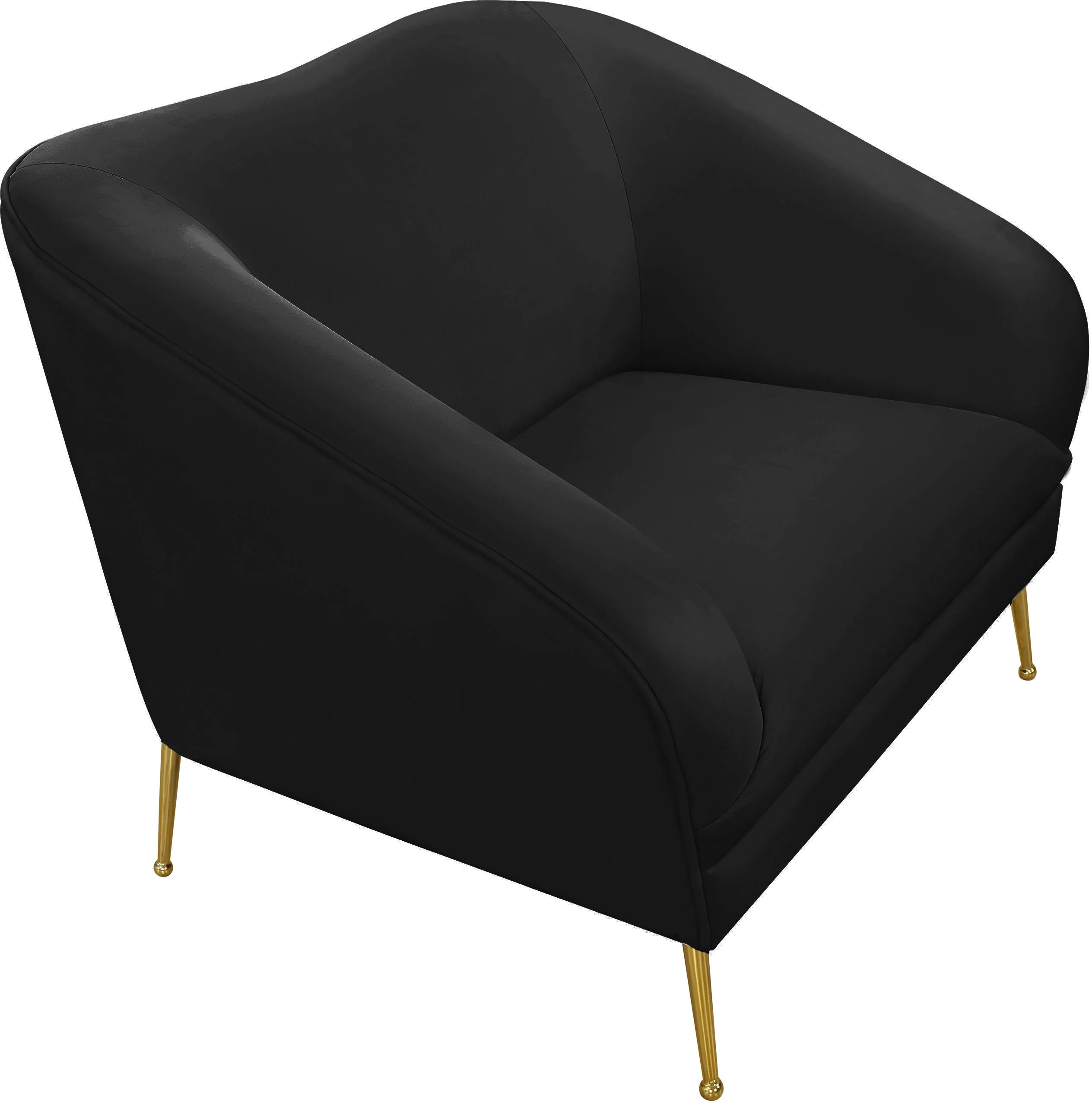 Hermosa Black Velvet Chair - Image 6