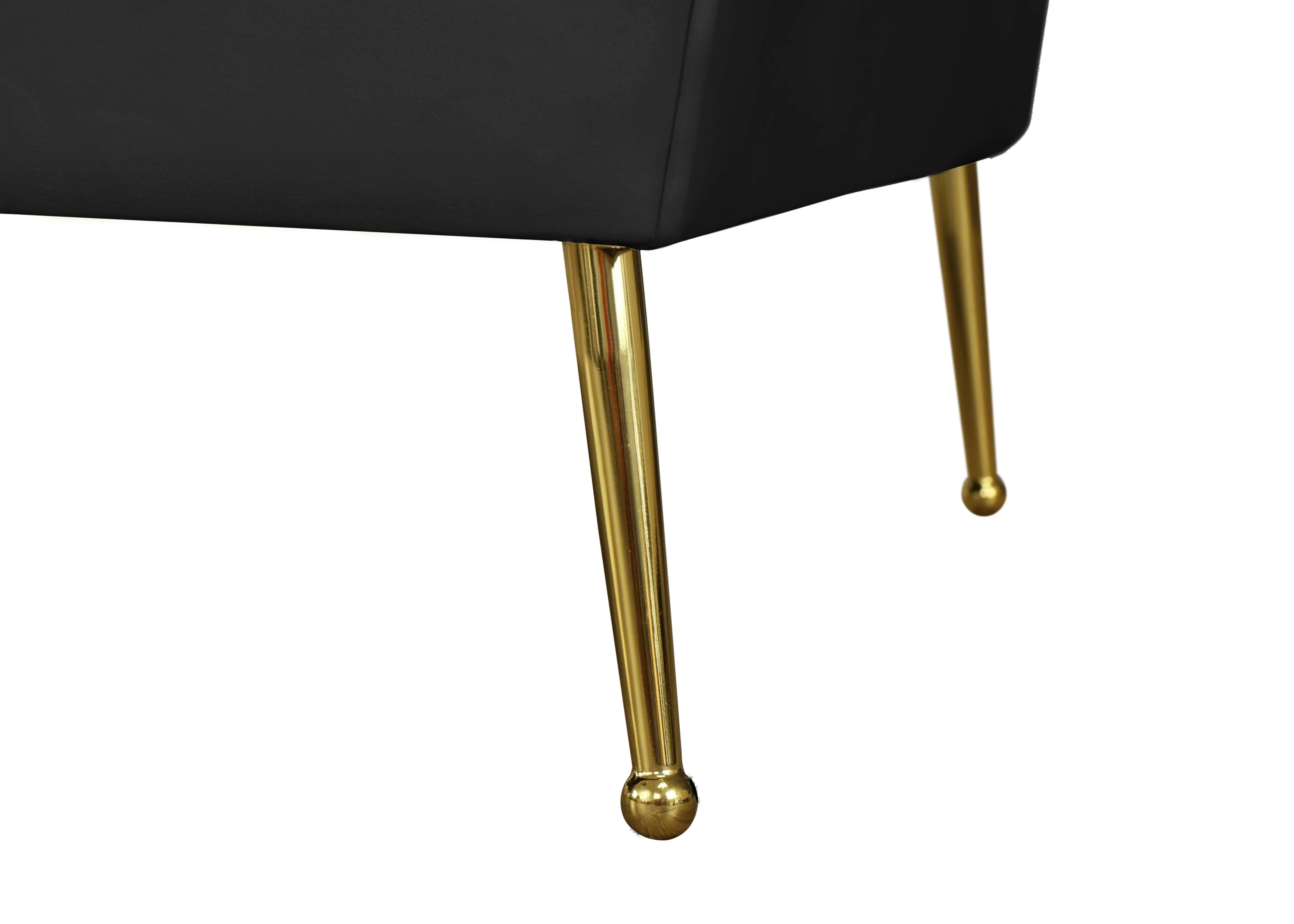 Hermosa Black Velvet Chair - Image 8