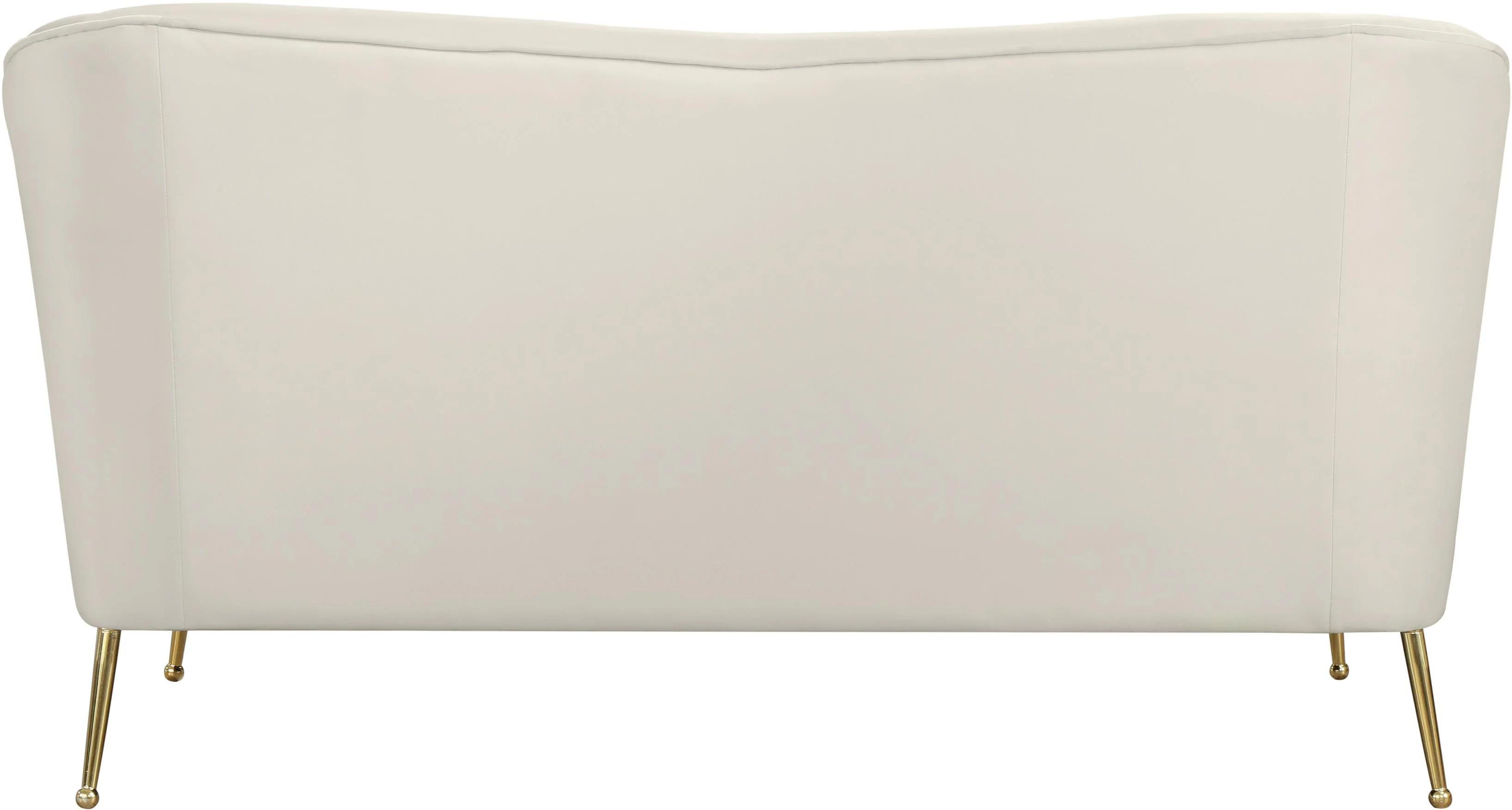 Hermosa Cream Velvet Loveseat - Image 3
