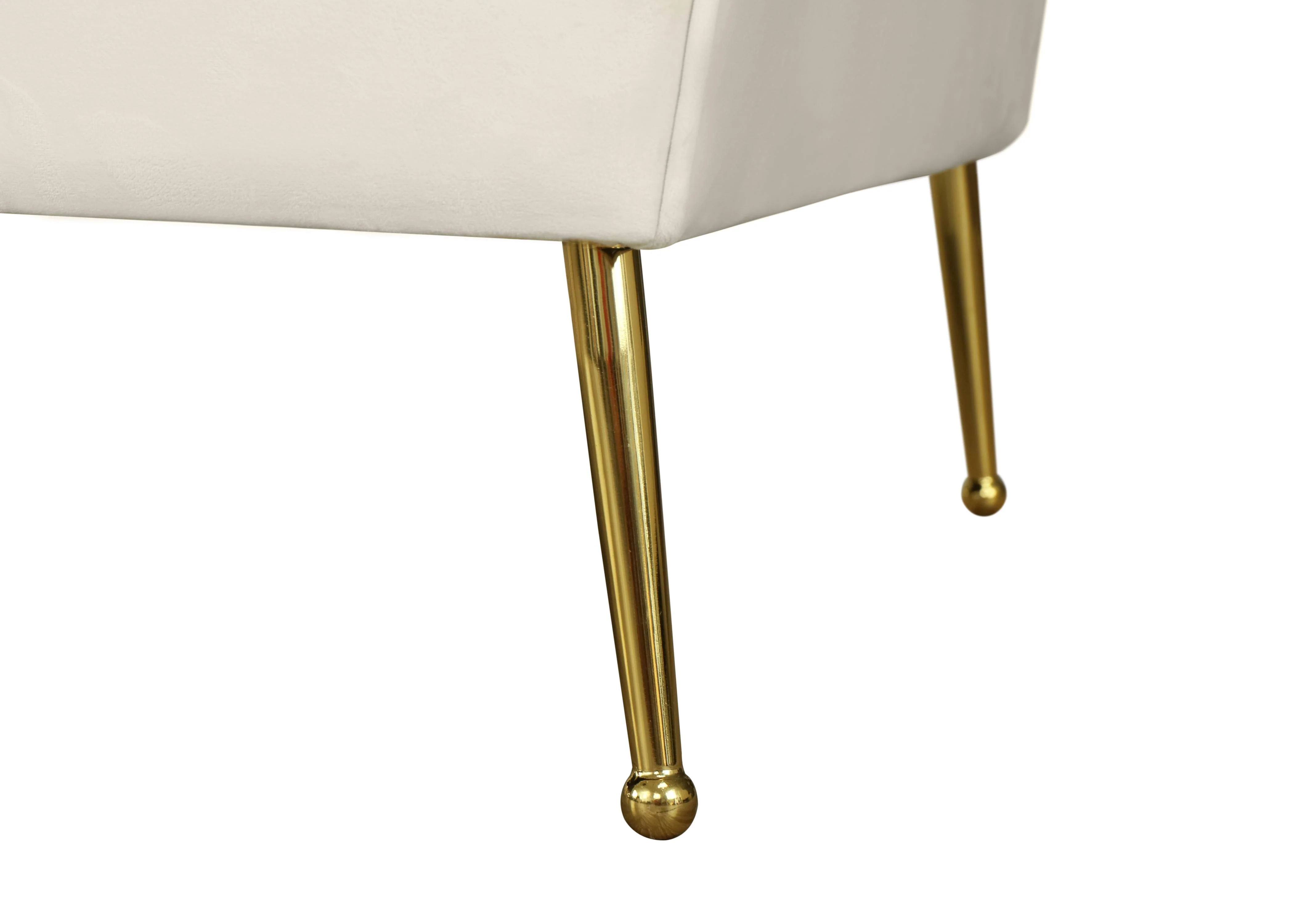 Hermosa Cream Velvet Loveseat - Image 8