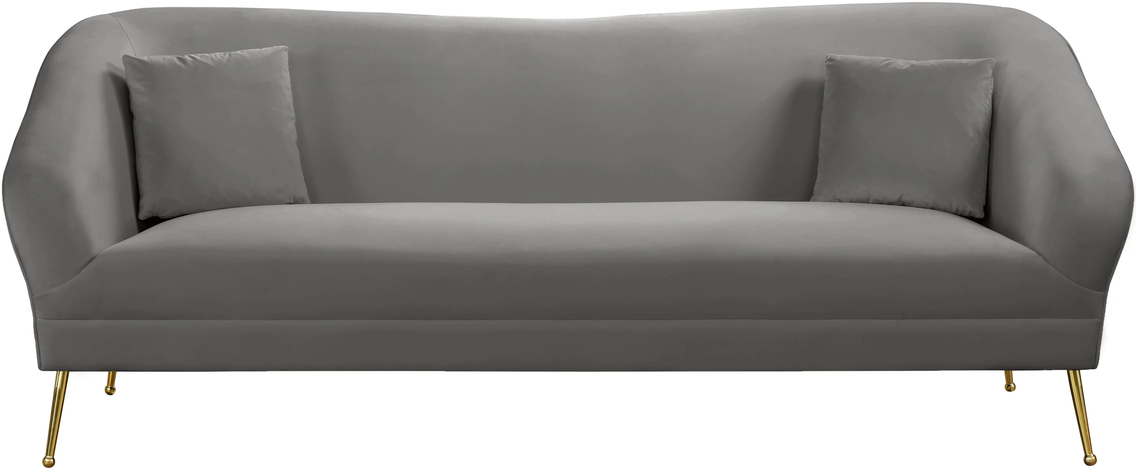 Hermosa Grey Velvet Sofa - Image 4