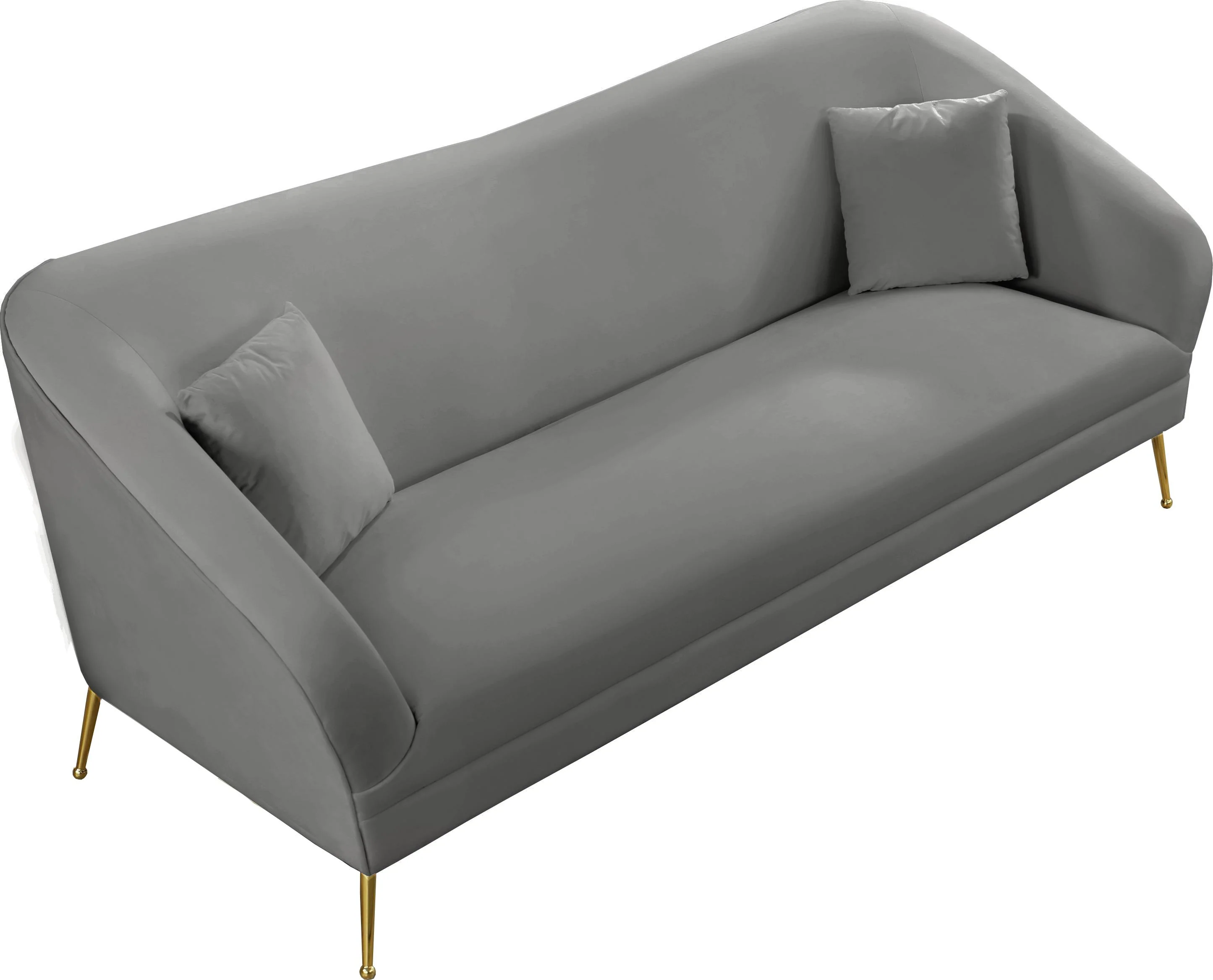 Hermosa Grey Velvet Sofa - Image 6