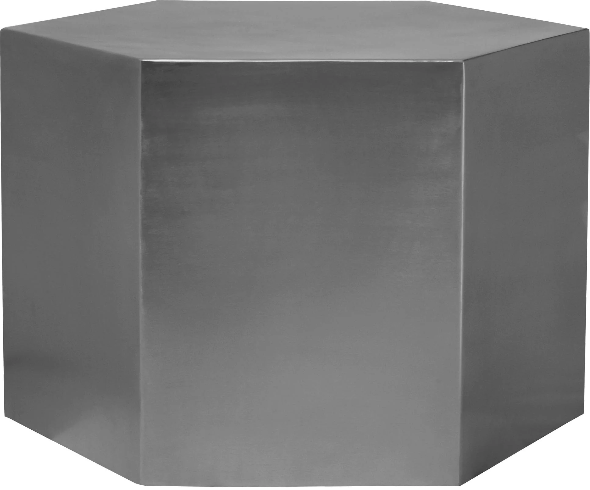 Hexagon Brushed Chrome Coffee Table - Image 6