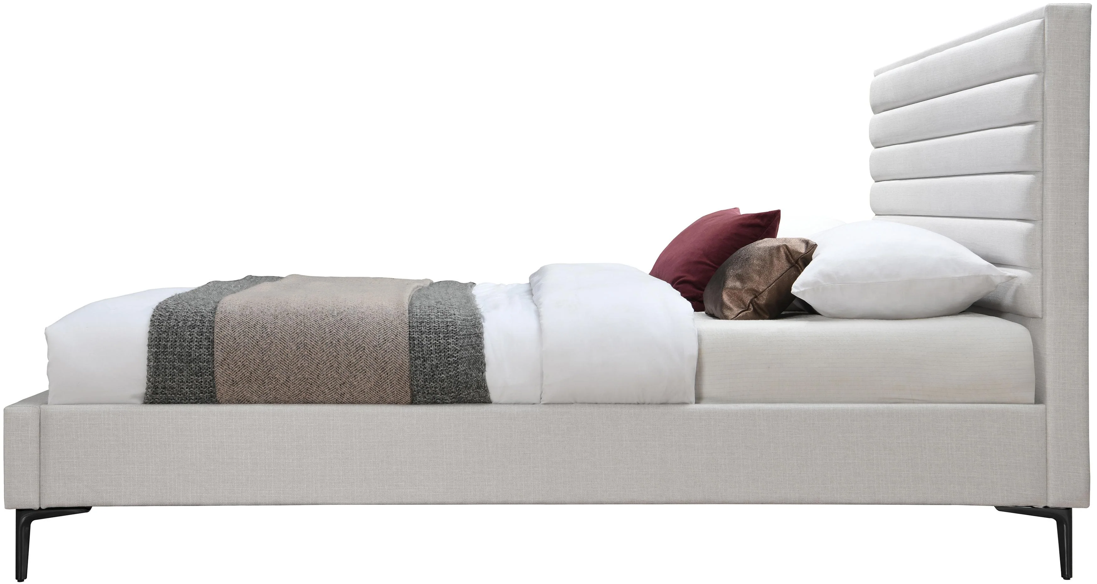 Hunter Cream Linen King Bed - Image 5