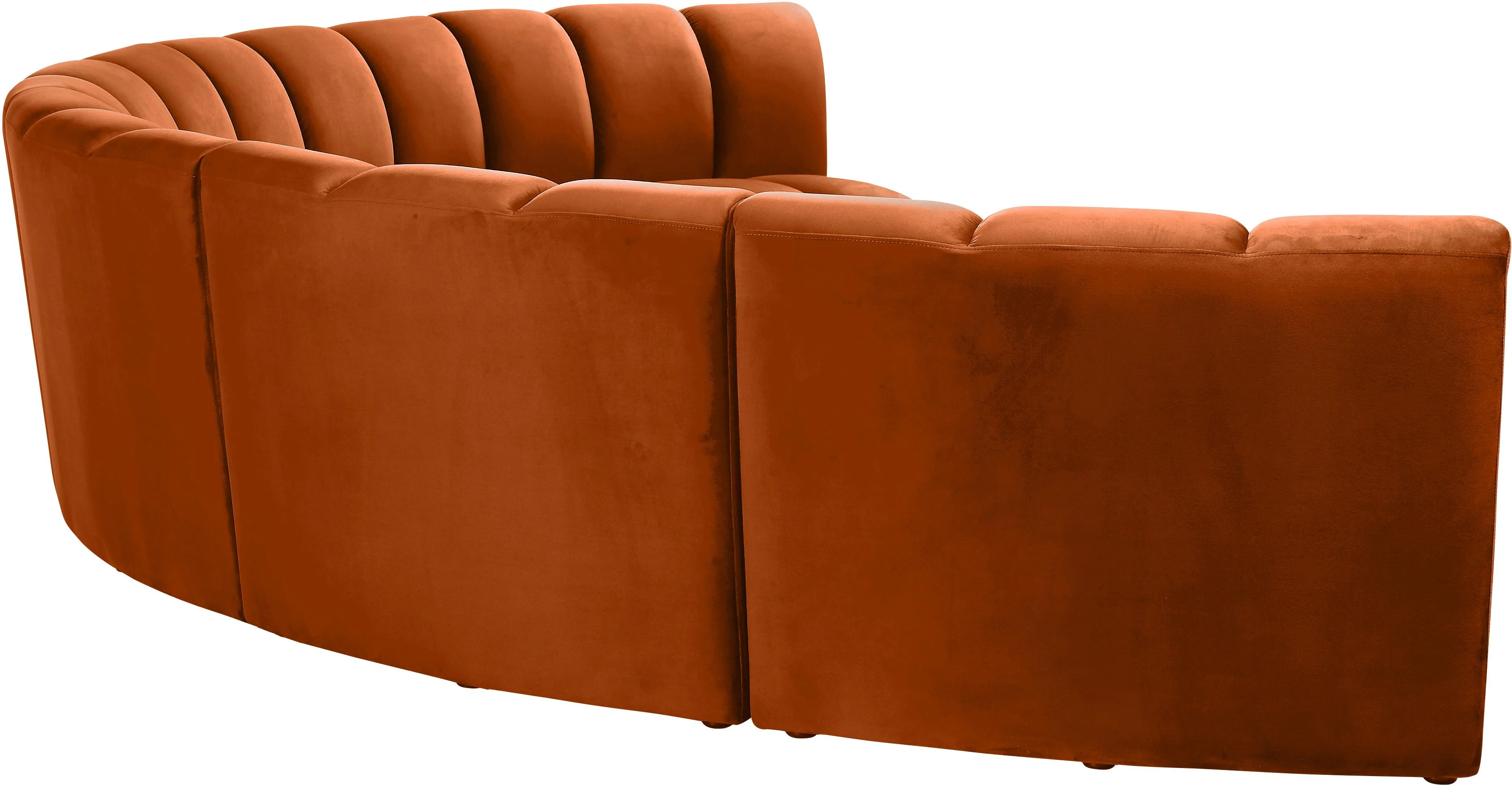 Infinity Cognac Velvet 6pc. Modular Sectional - Image 6