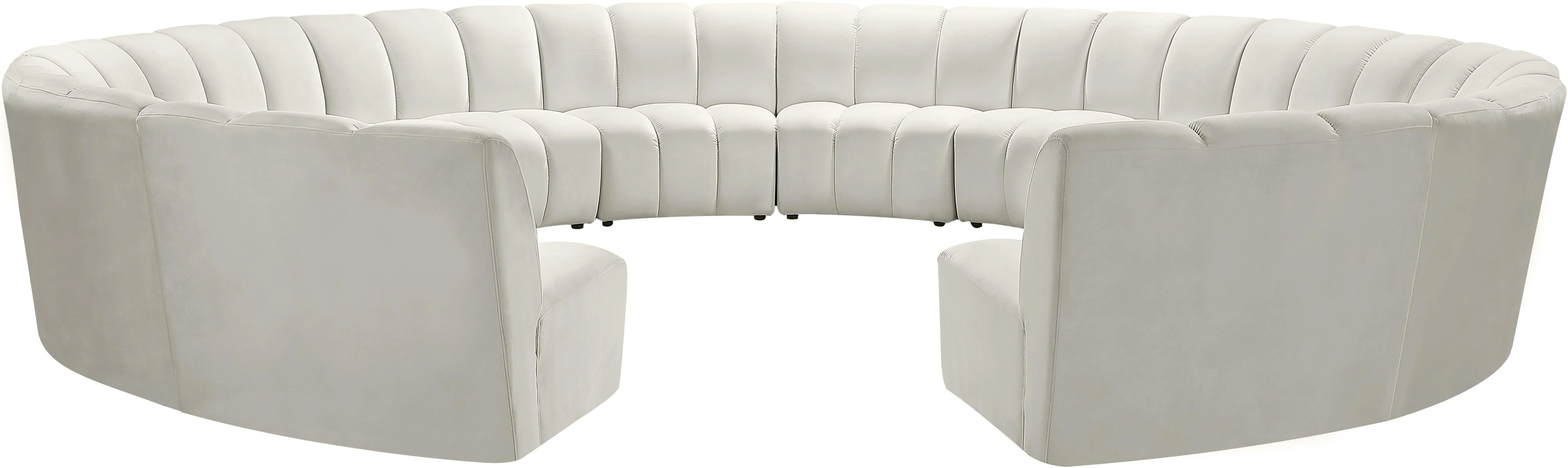 Infinity Cream Velvet 12pc. Modular Sectional - Image 4