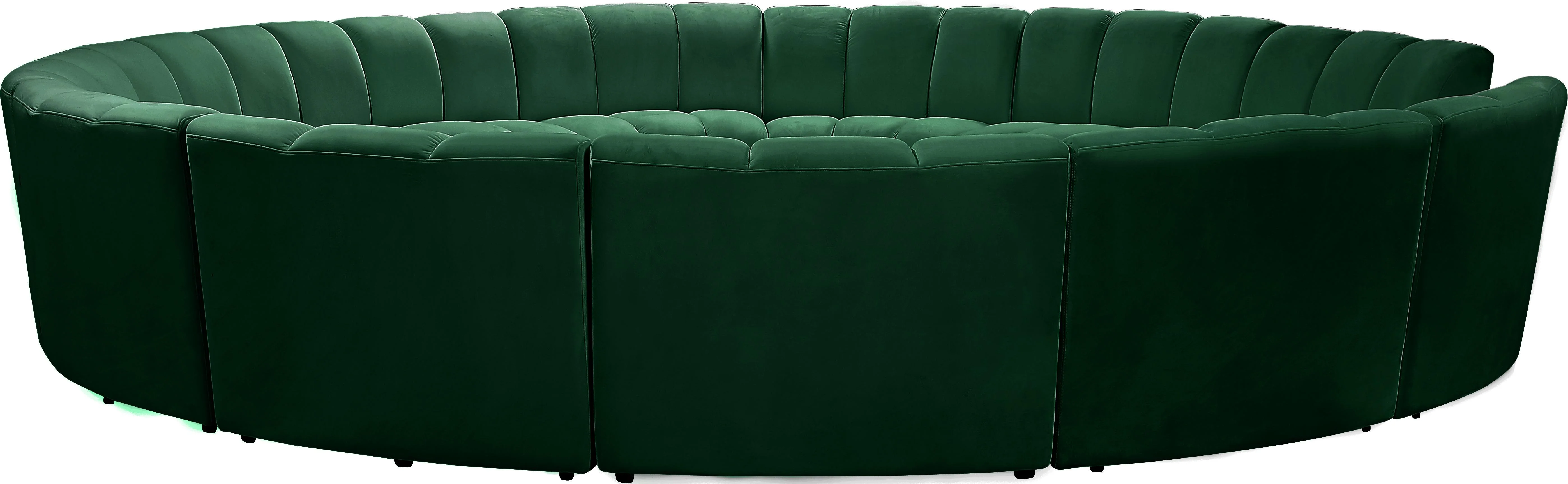 Infinity Green Velvet 12pc. Modular Sectional - Image 3