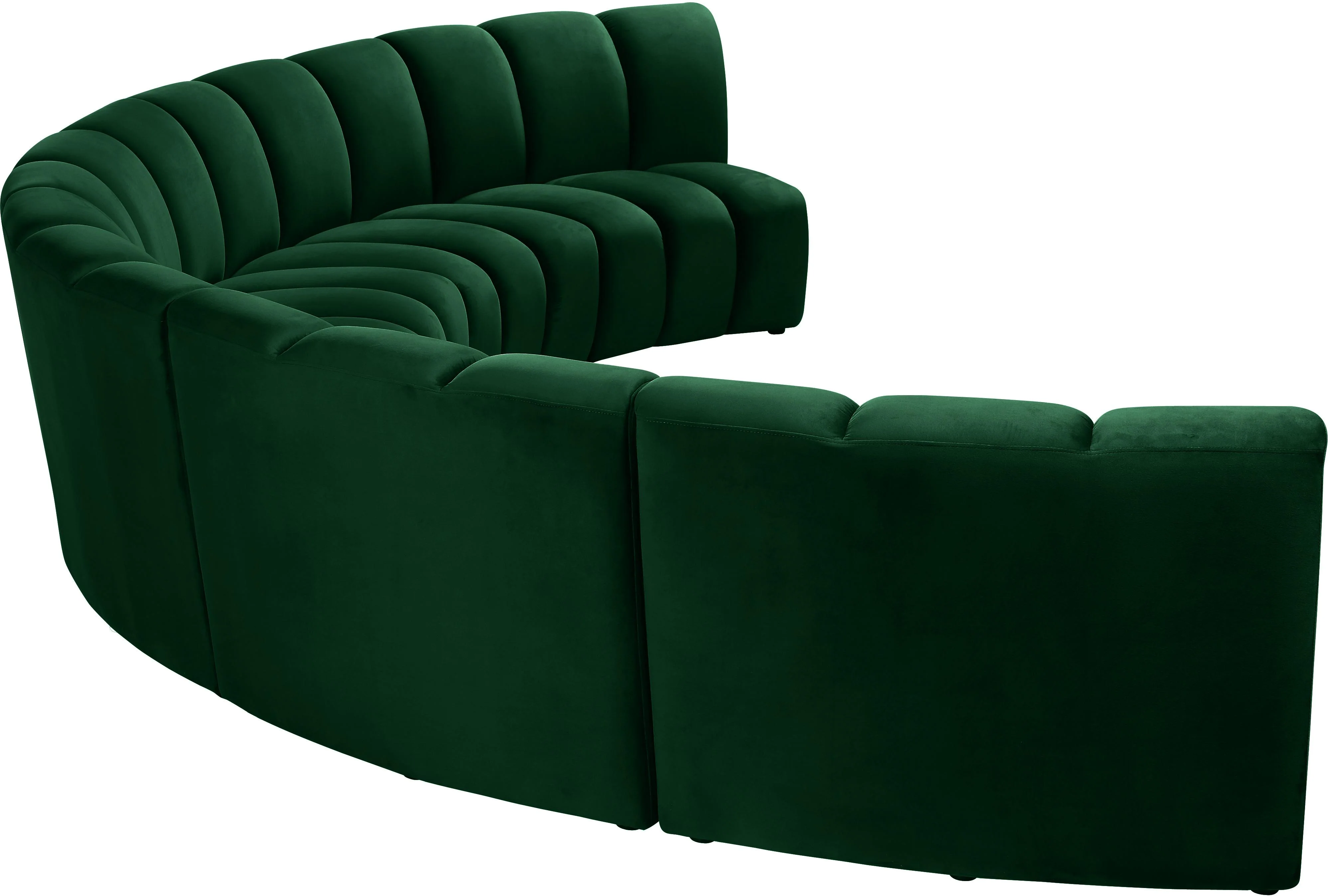 Infinity Green Velvet 5pc. Modular Sectional - Image 5