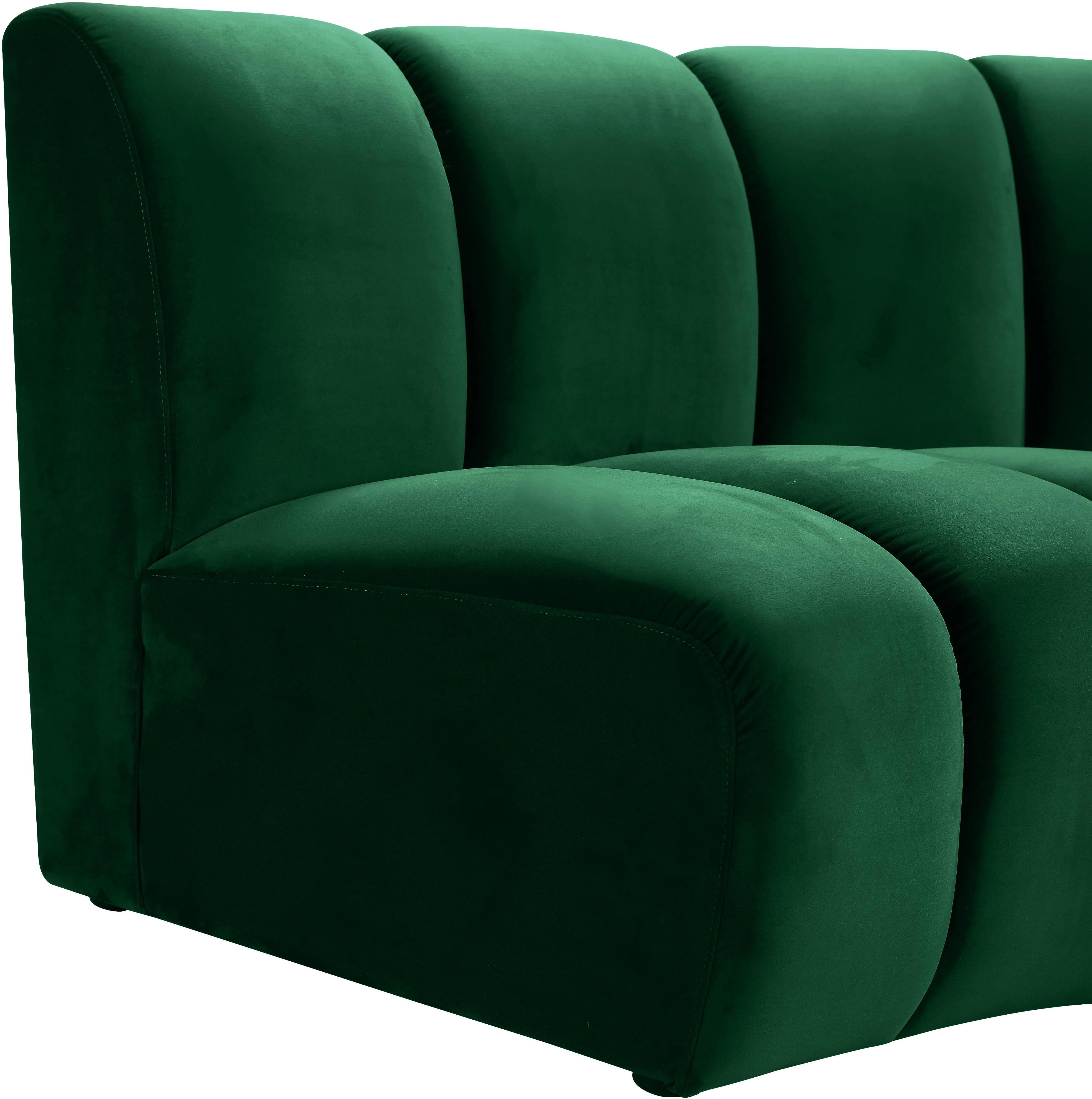 Infinity Green Velvet 5pc. Modular Sectional - Image 7