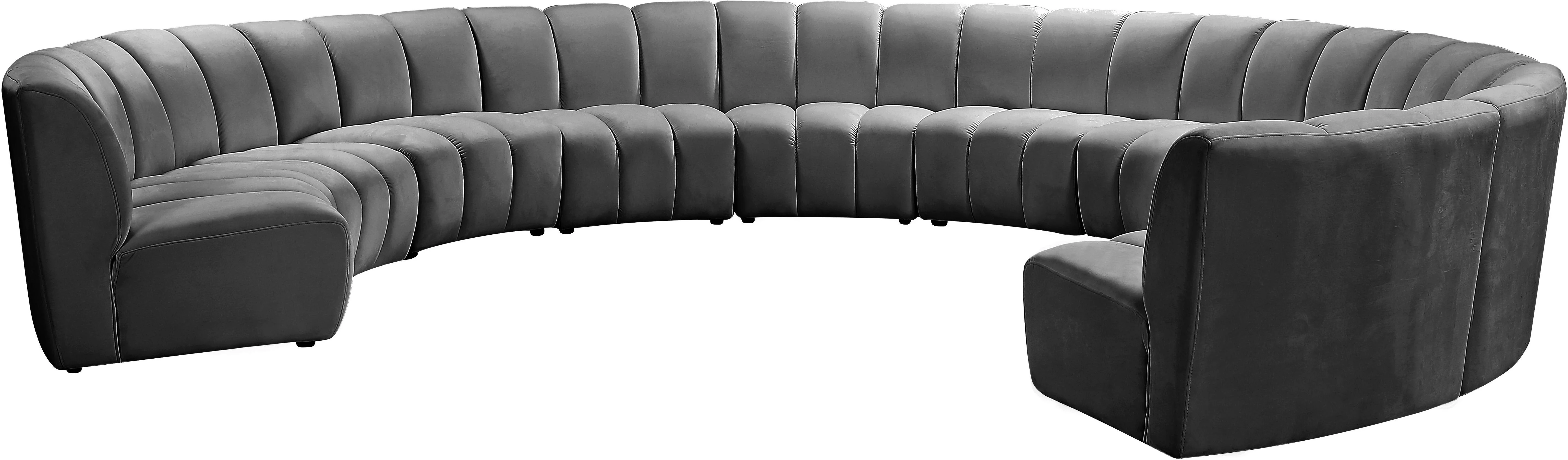 Infinity Grey Velvet 10pc. Modular Sectional - Image 2