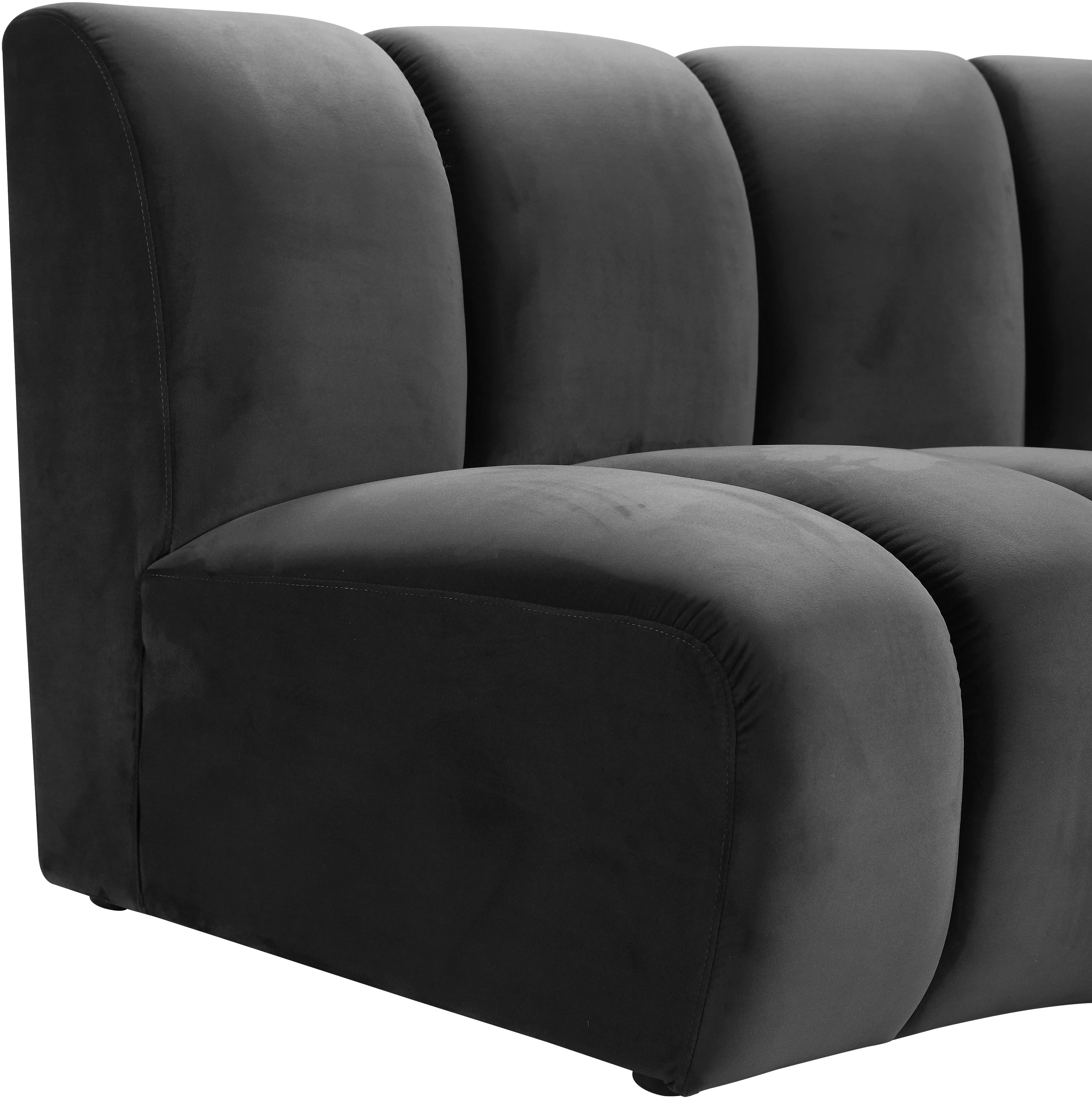 Infinity Grey Velvet 12pc. Modular Sectional - Image 6