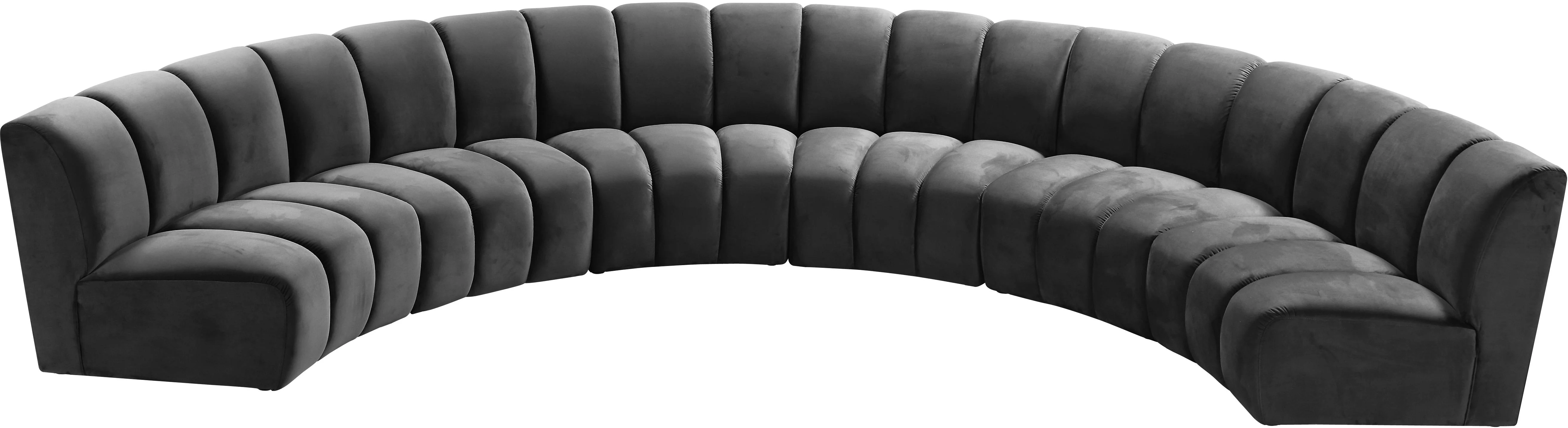 Infinity Grey Velvet 6pc. Modular Sectional - Image 2
