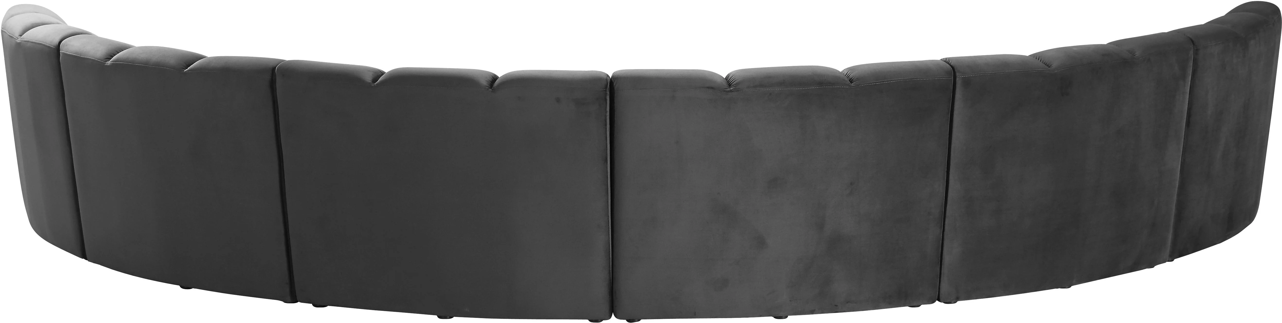 Infinity Grey Velvet 6pc. Modular Sectional - Image 3