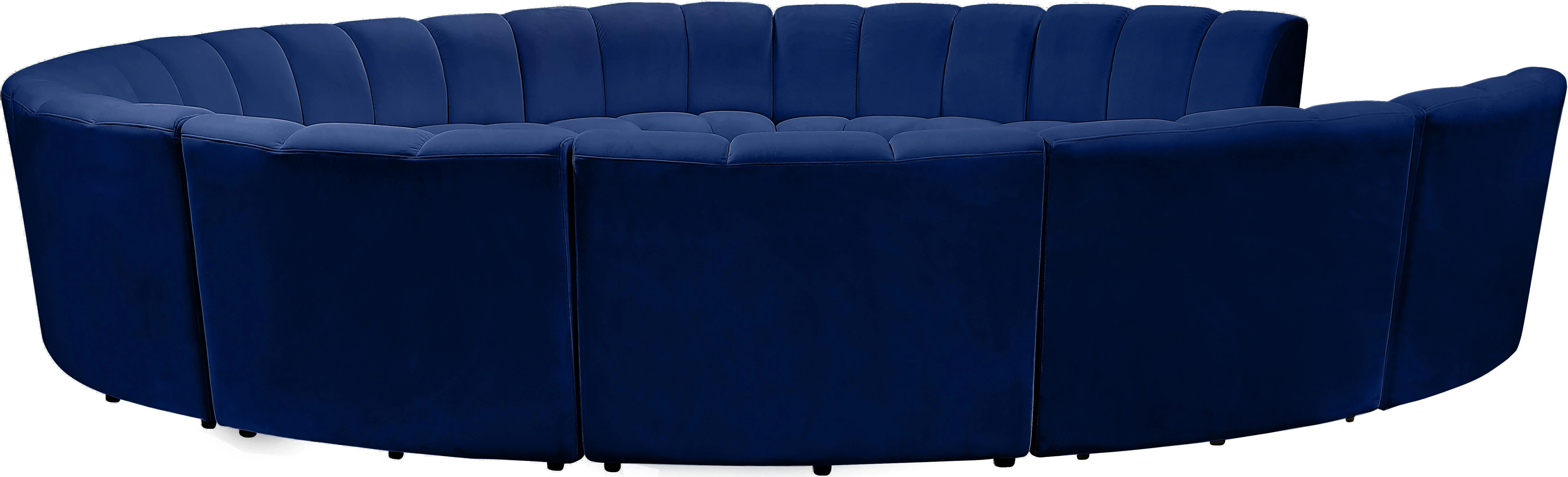 Infinity Navy Velvet 11pc. Modular Sectional - Image 2