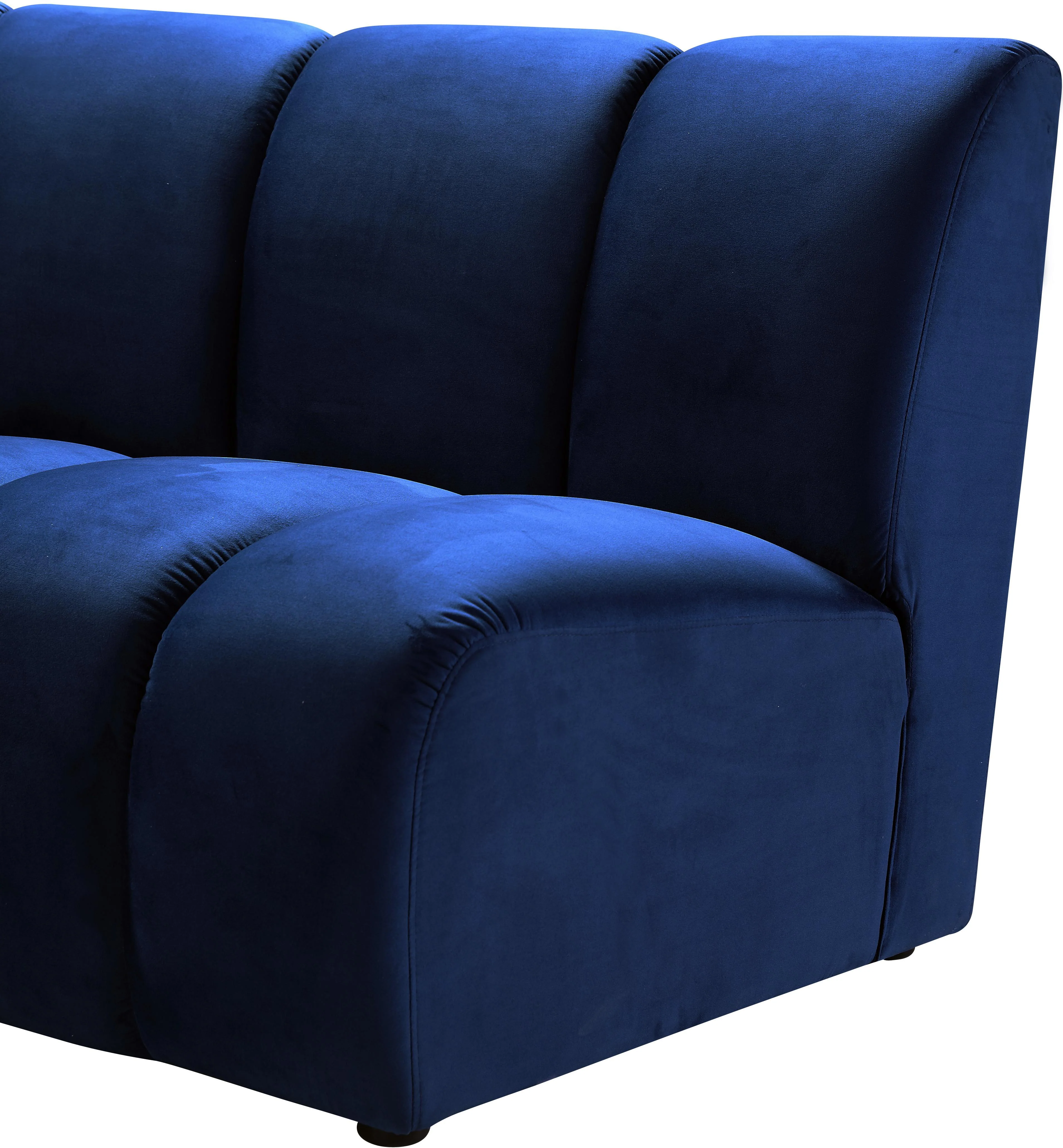 Infinity Navy Velvet 11pc. Modular Sectional - Image 4