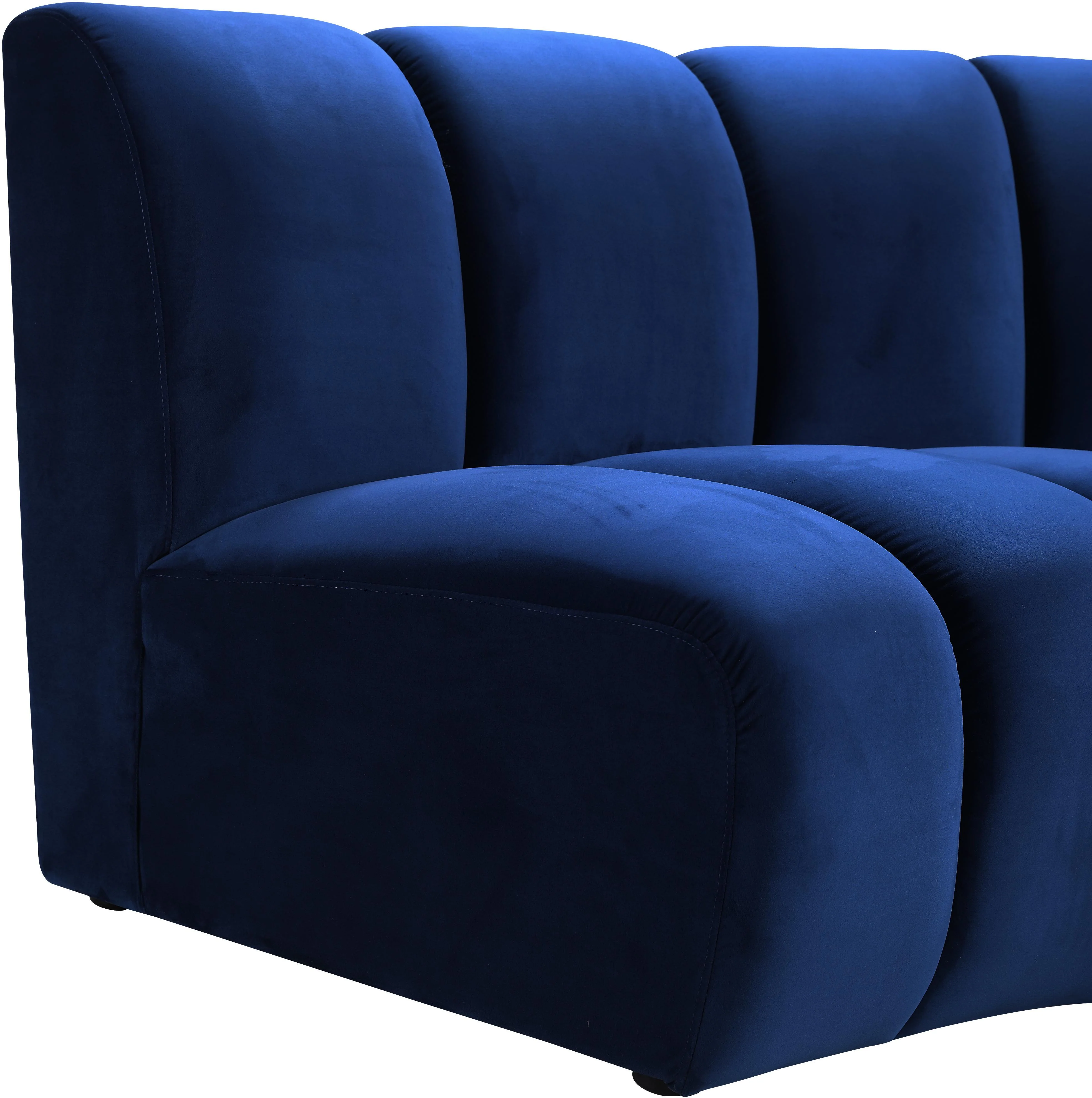 Infinity Navy Velvet 2pc. Modular Sectional - Image 6