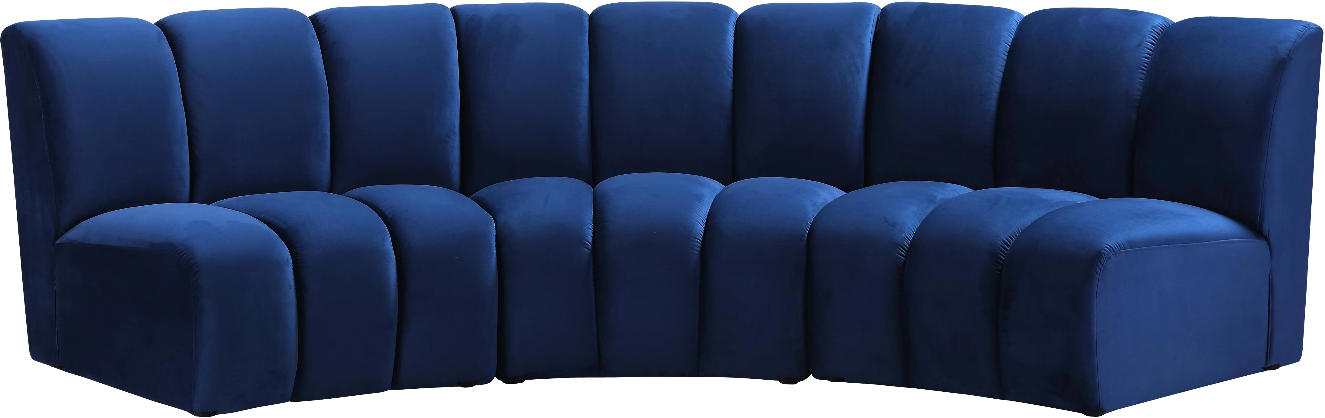 Infinity Navy Velvet 3pc. Modular Sectional