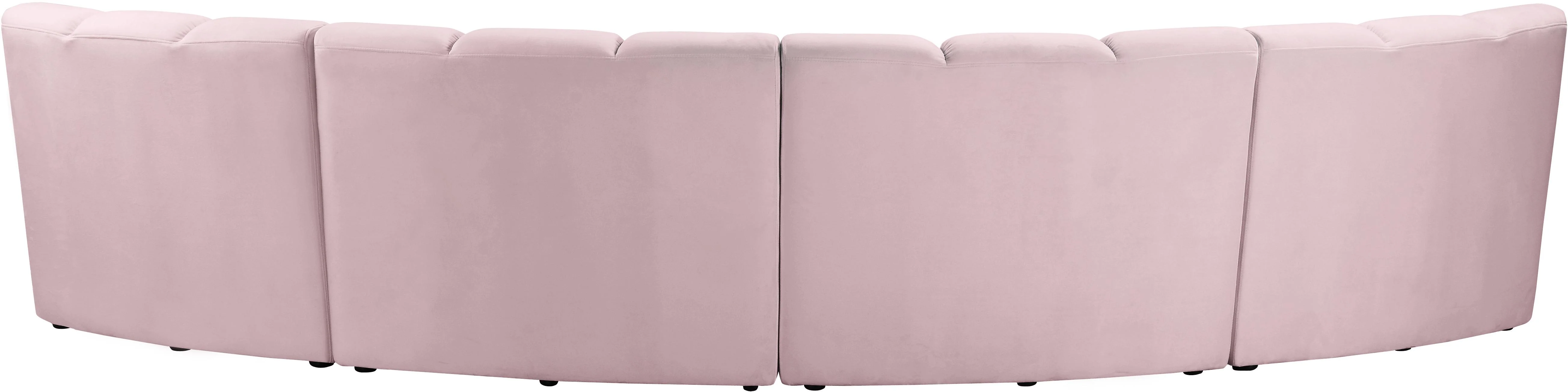Infinity Pink Velvet 4pc. Modular Sectional - Image 3