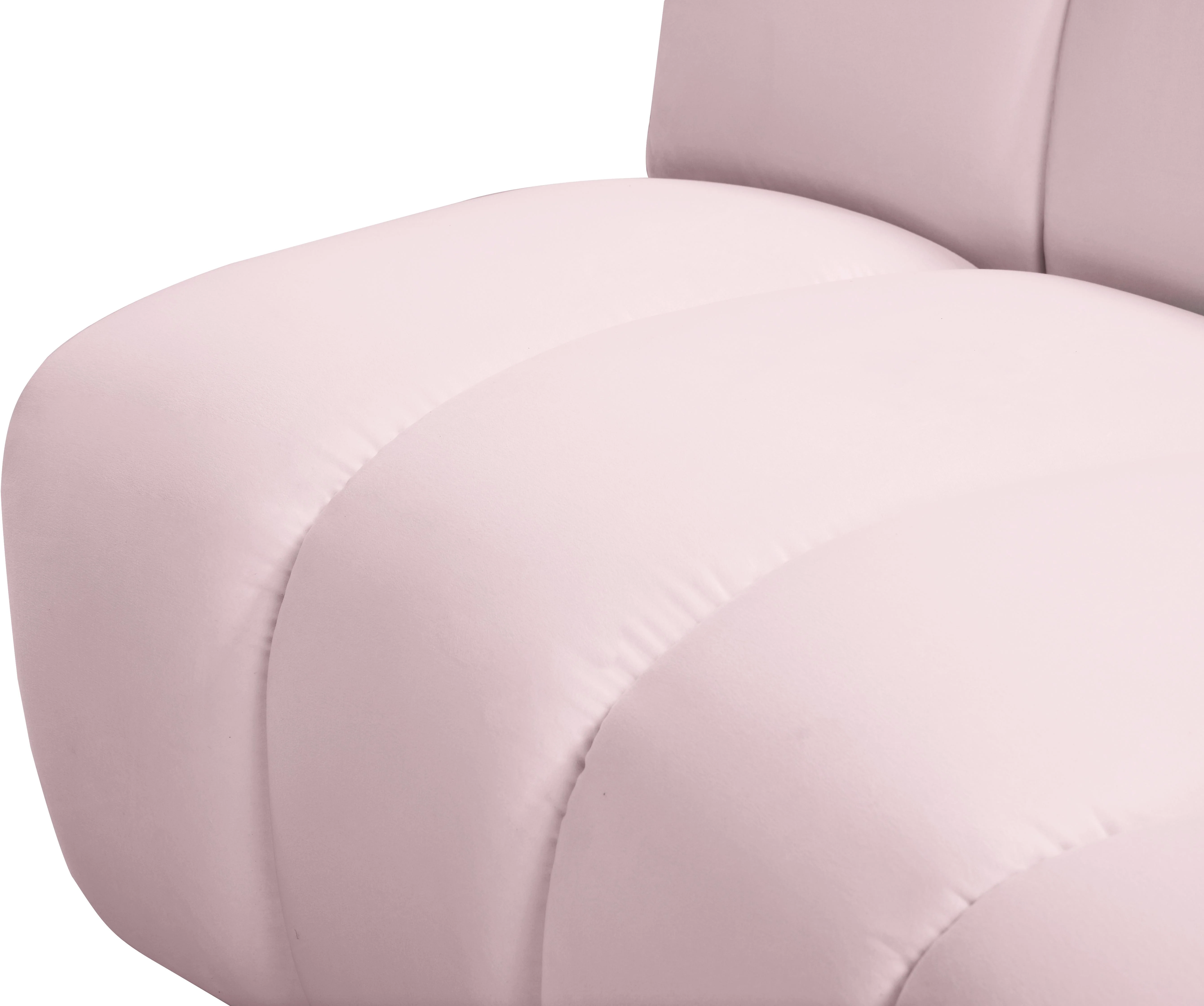 Infinity Pink Velvet 4pc. Modular Sectional - Image 6