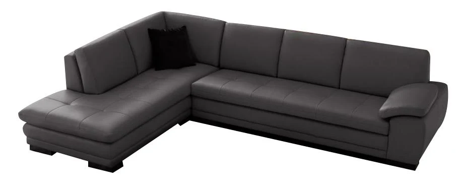 J&M Furniture 625 Italian Leather Sectional LAF in Grey