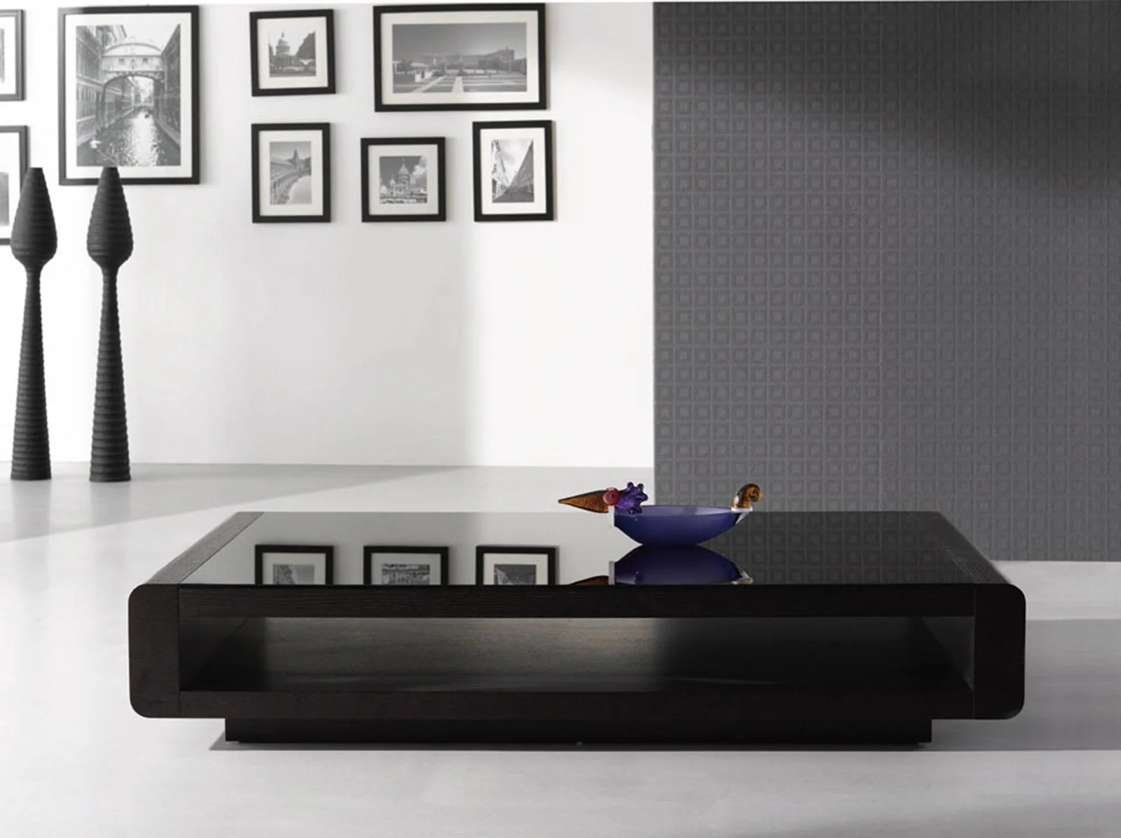 J&M Furniture 673 Modern Coffee Table in Dark Oak