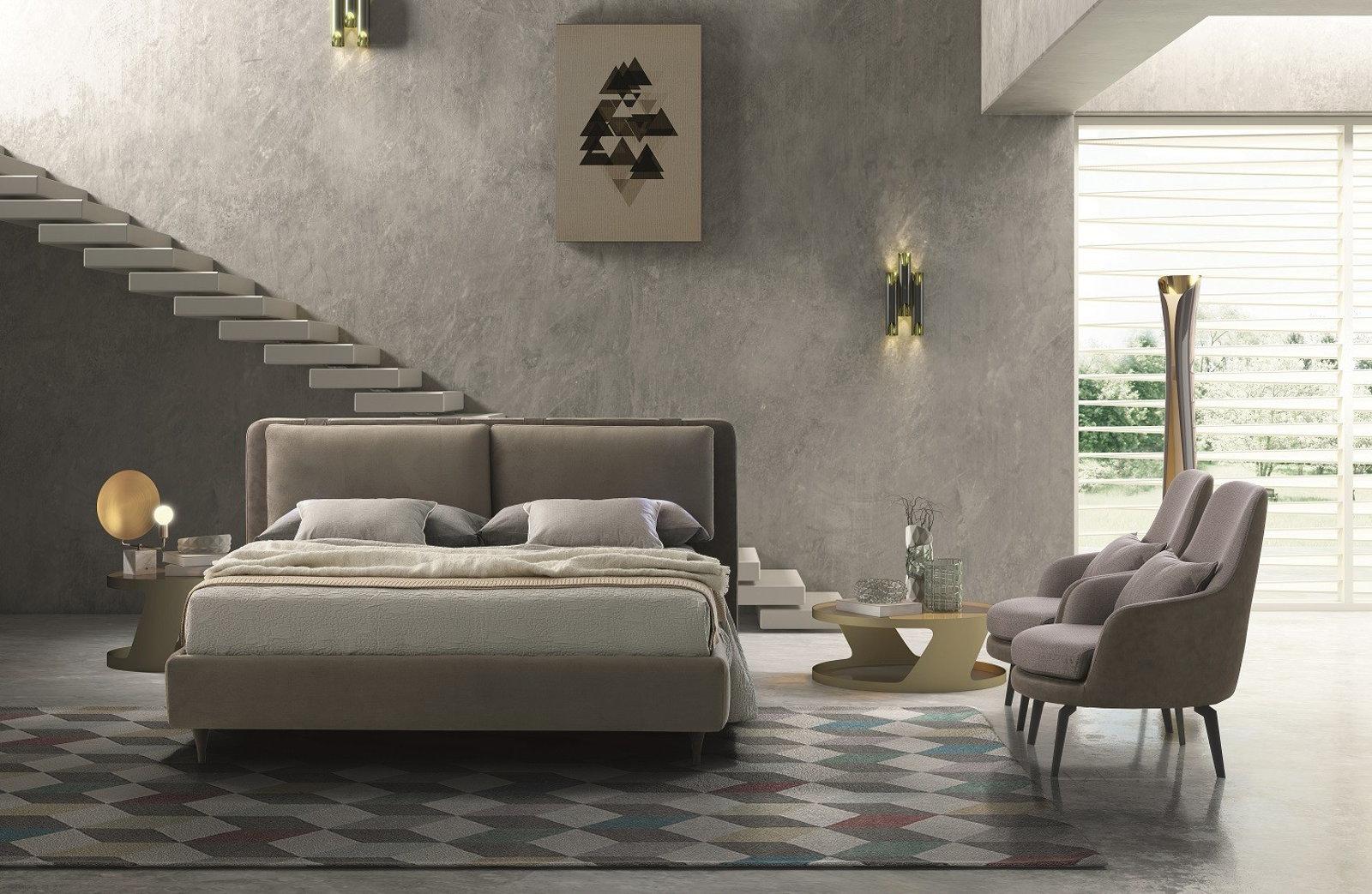 J&M Furniture Cortina Queen Platform Bed in Taupe