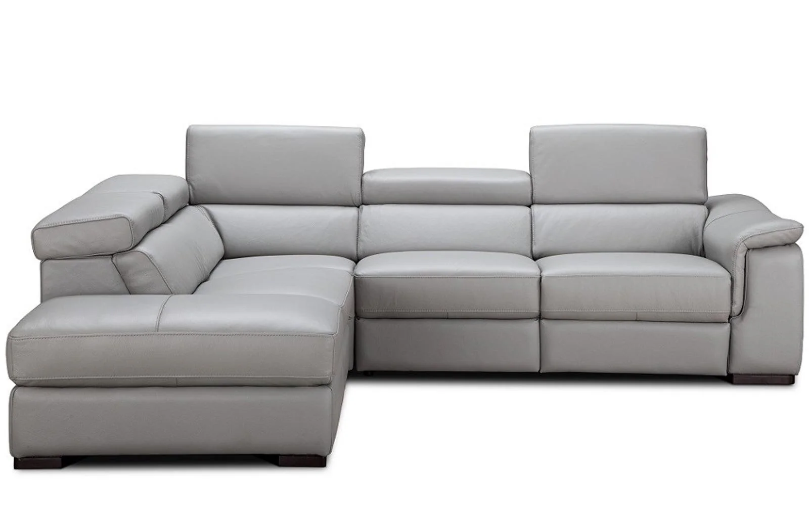 J&M Furniture Perla Left Hand Facing Chaise Sectional in Light Grey