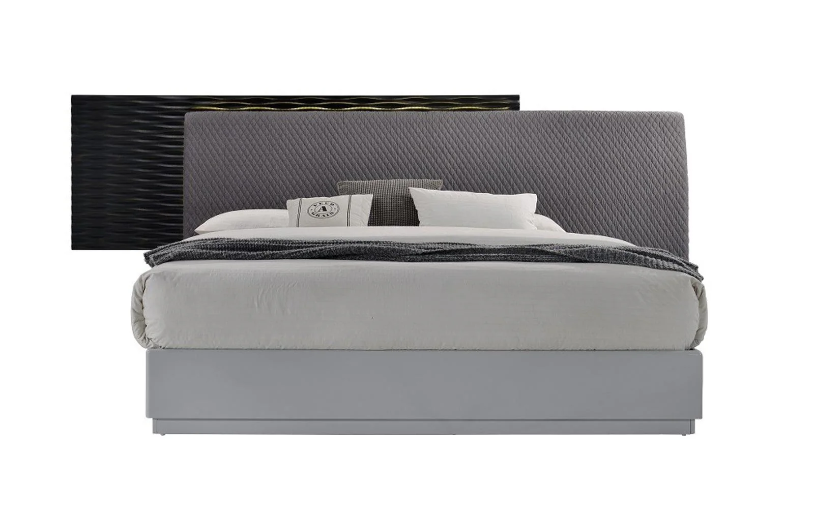J&M Furniture Tribeca King Panel Bed in Black