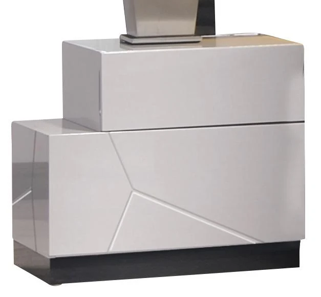 J&M Furniture Turin Nightstand Left in Light Grey & Black Lacquer
