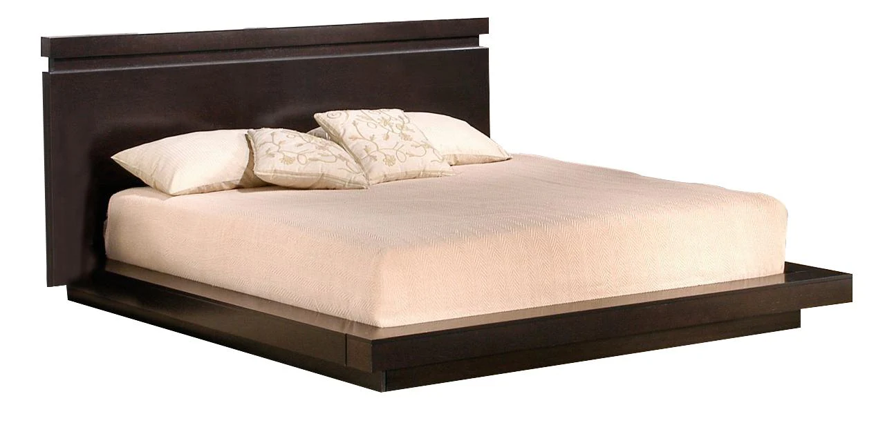 J&M Knotch King Panel Bed in Expresso