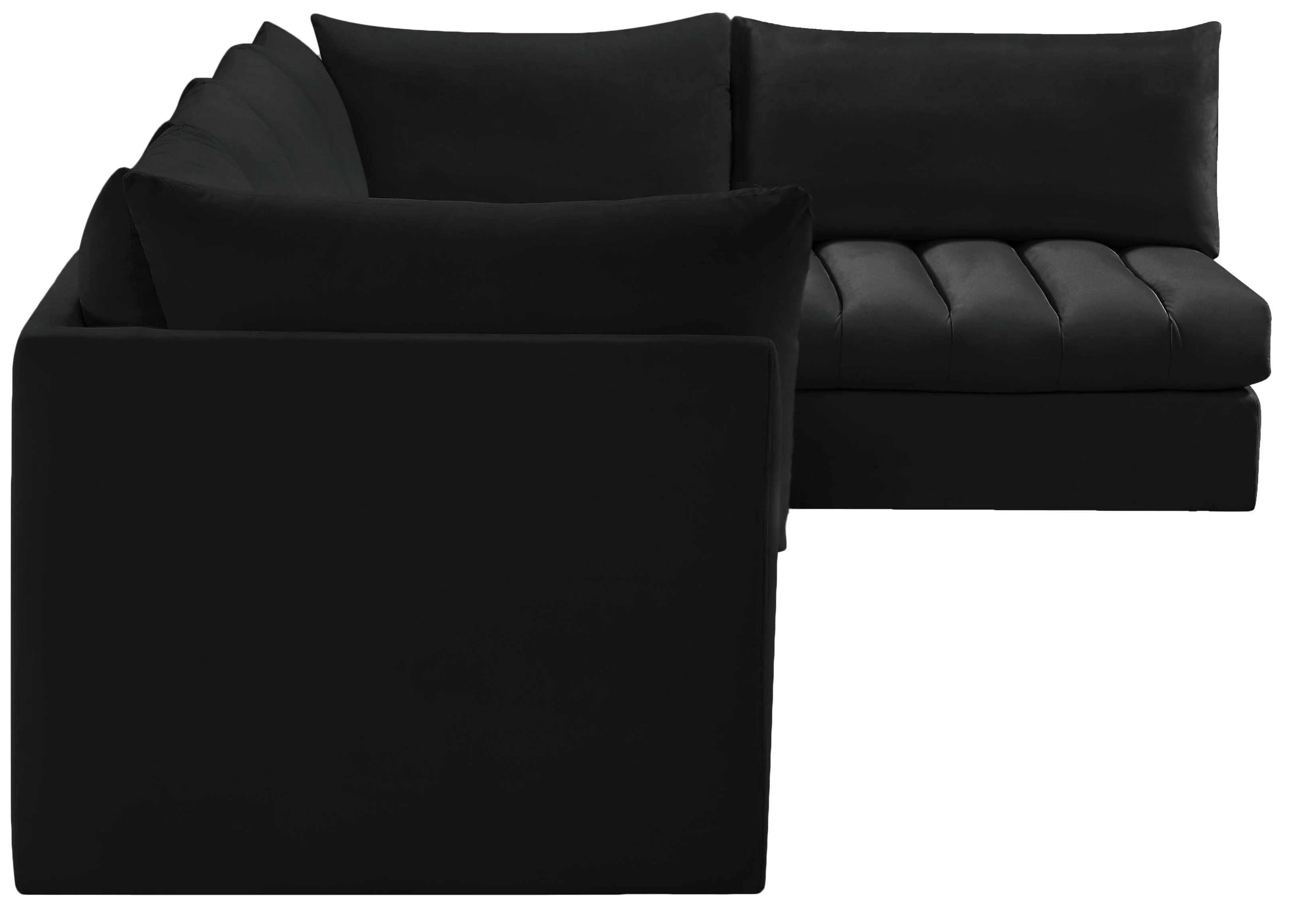 Jacob Black Velvet Modular Sectional - Image 15