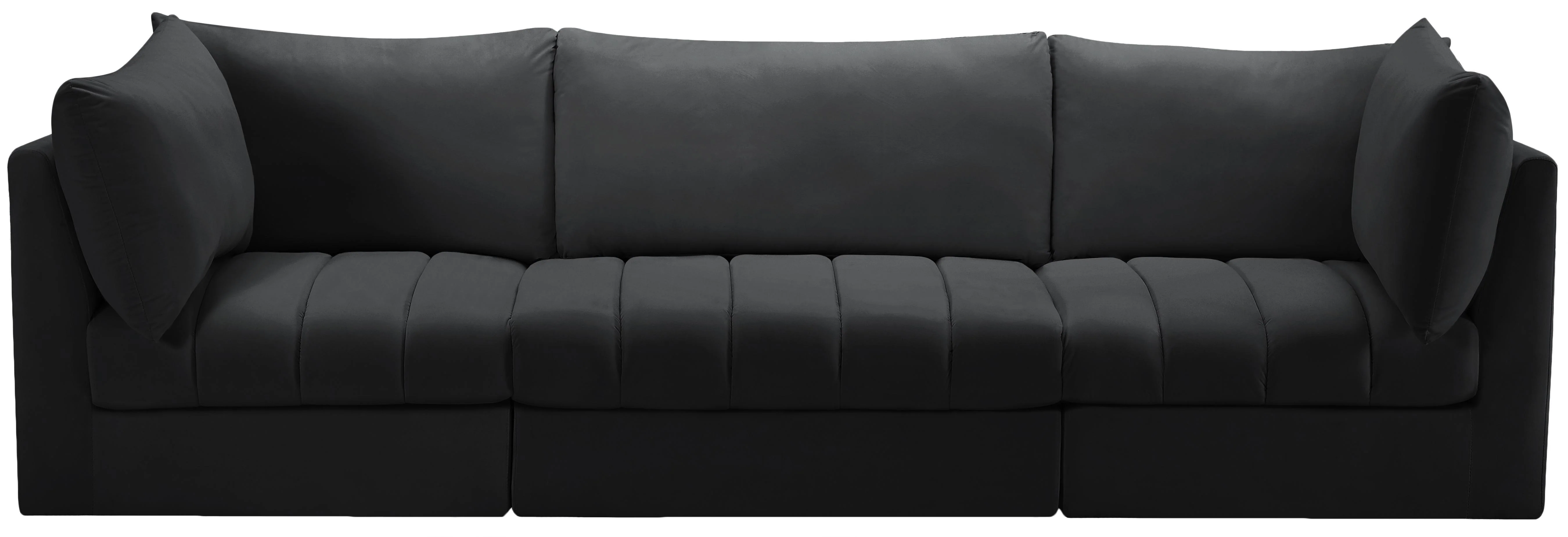 Jacob Black Velvet Modular Sofa - Image 4