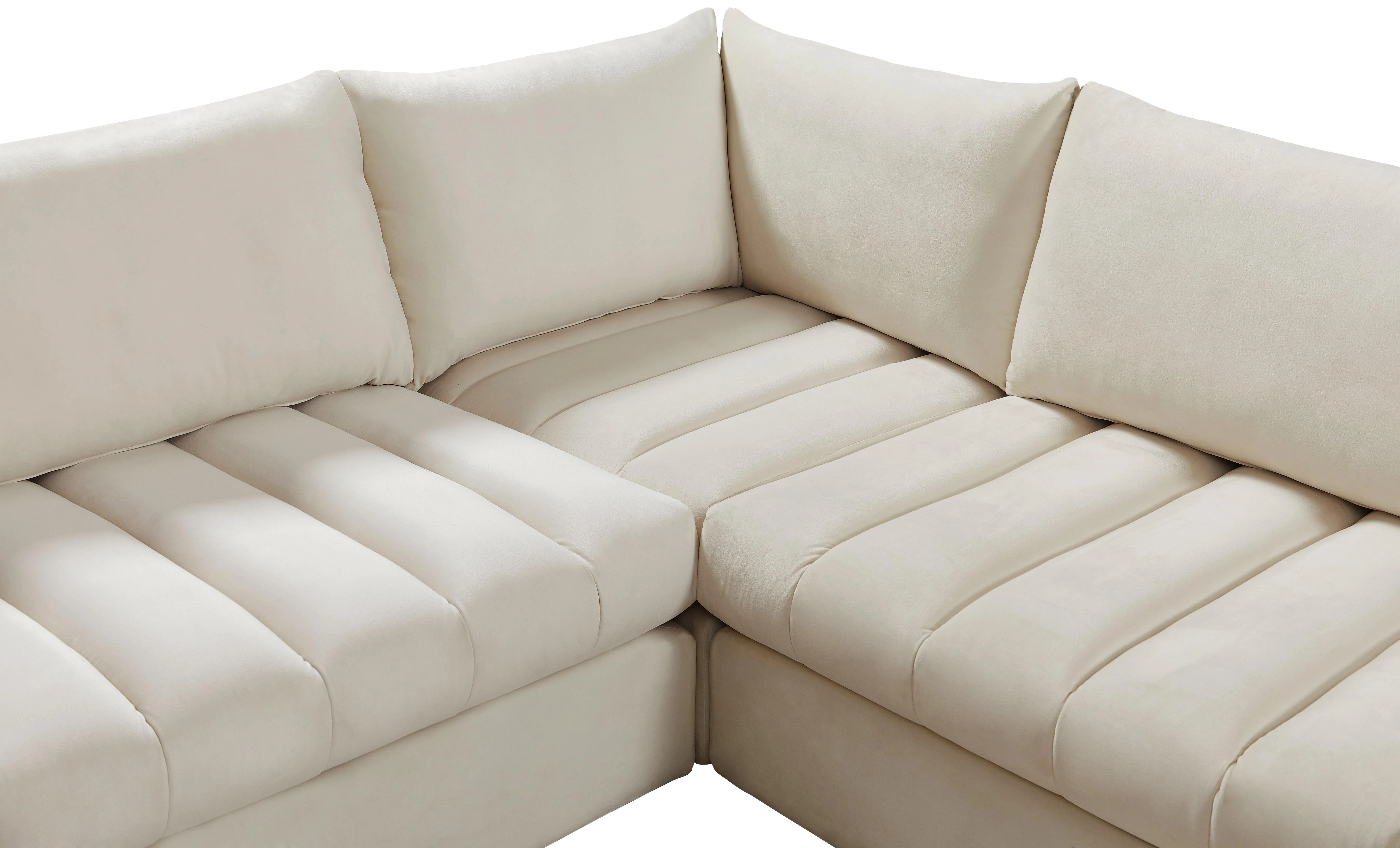 Jacob Cream Velvet Modular Sectional - Image 23