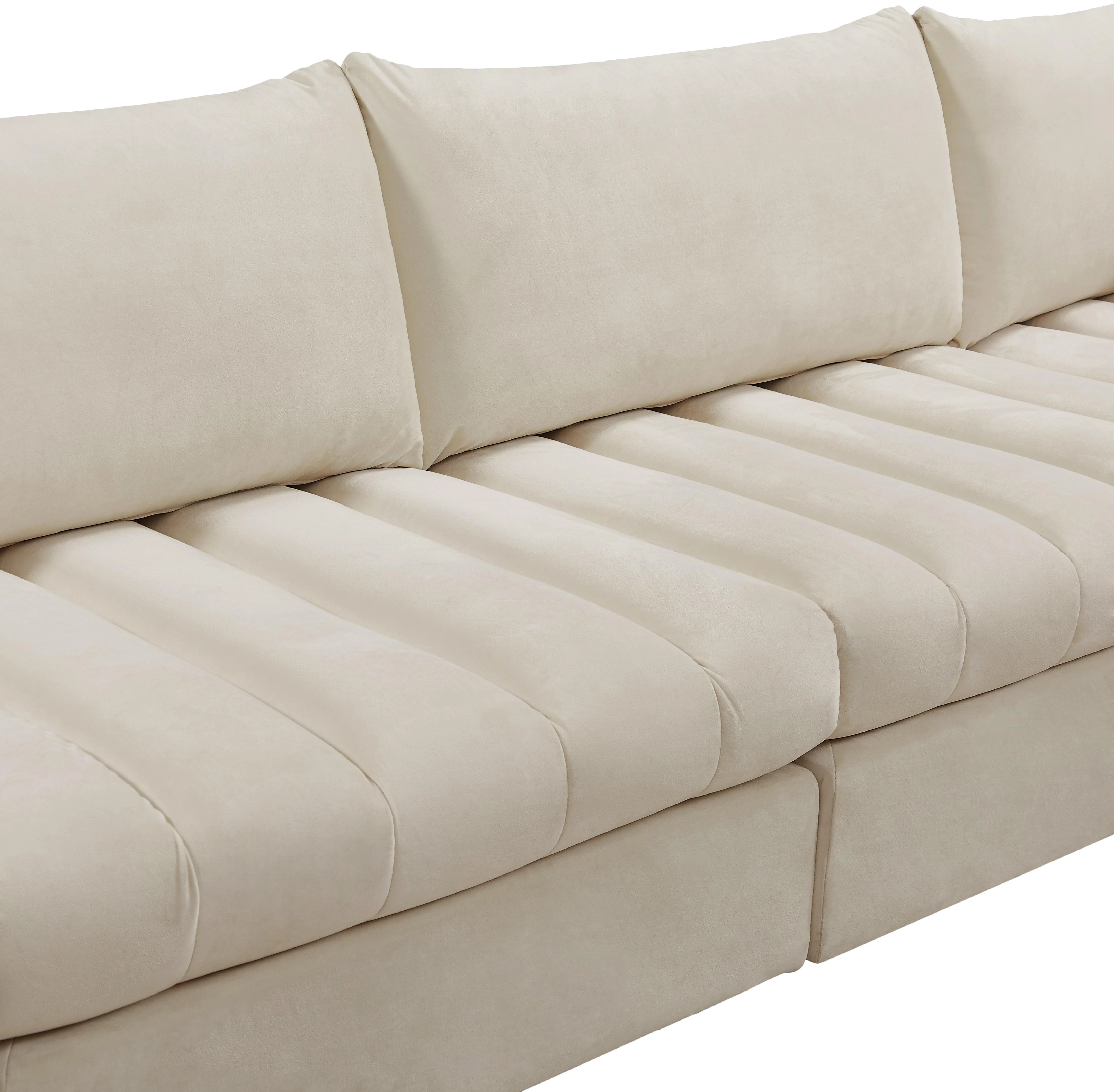 Jacob Cream Velvet Modular Sectional - Image 38