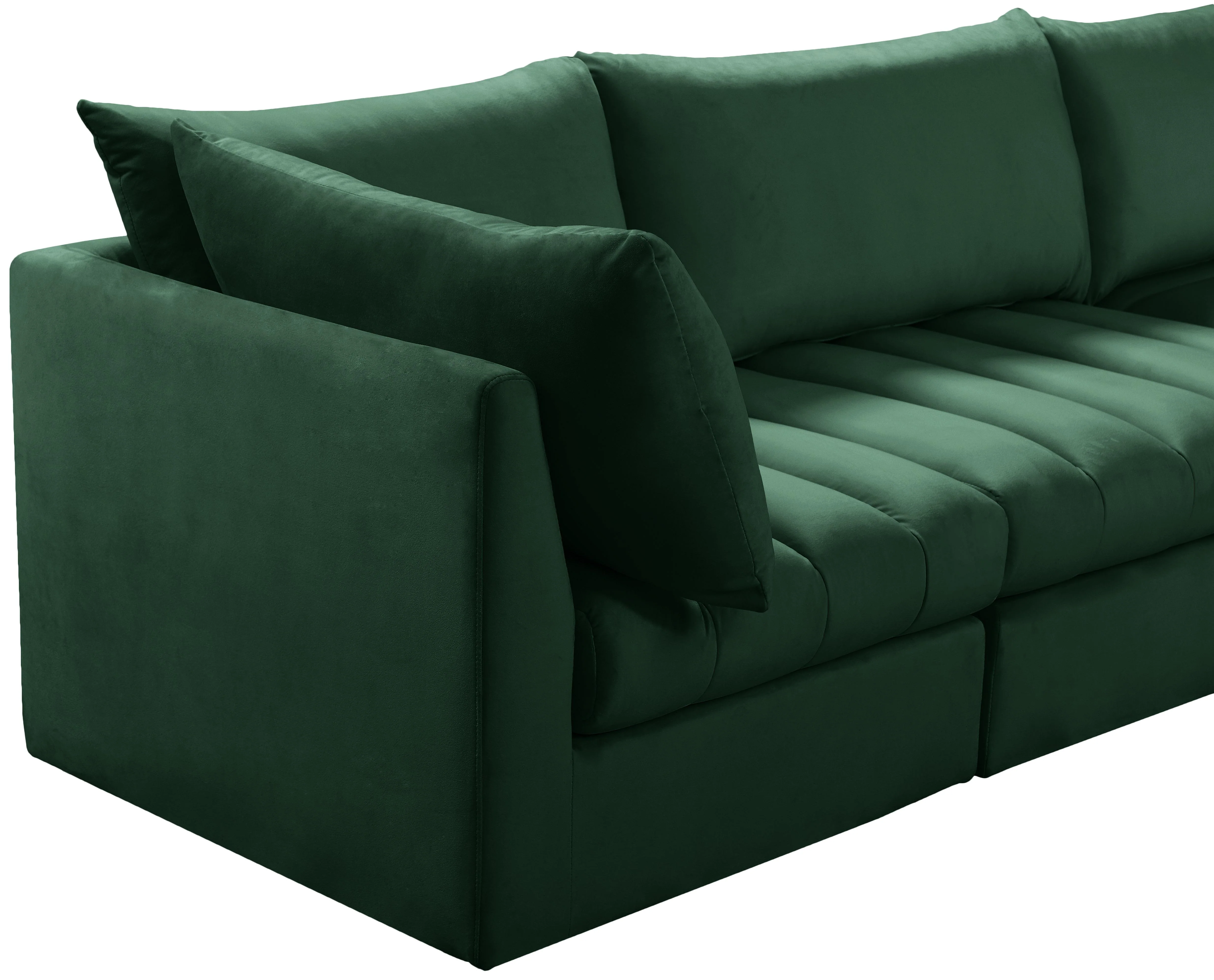 Jacob Green Velvet Modular Sectional - Image 43