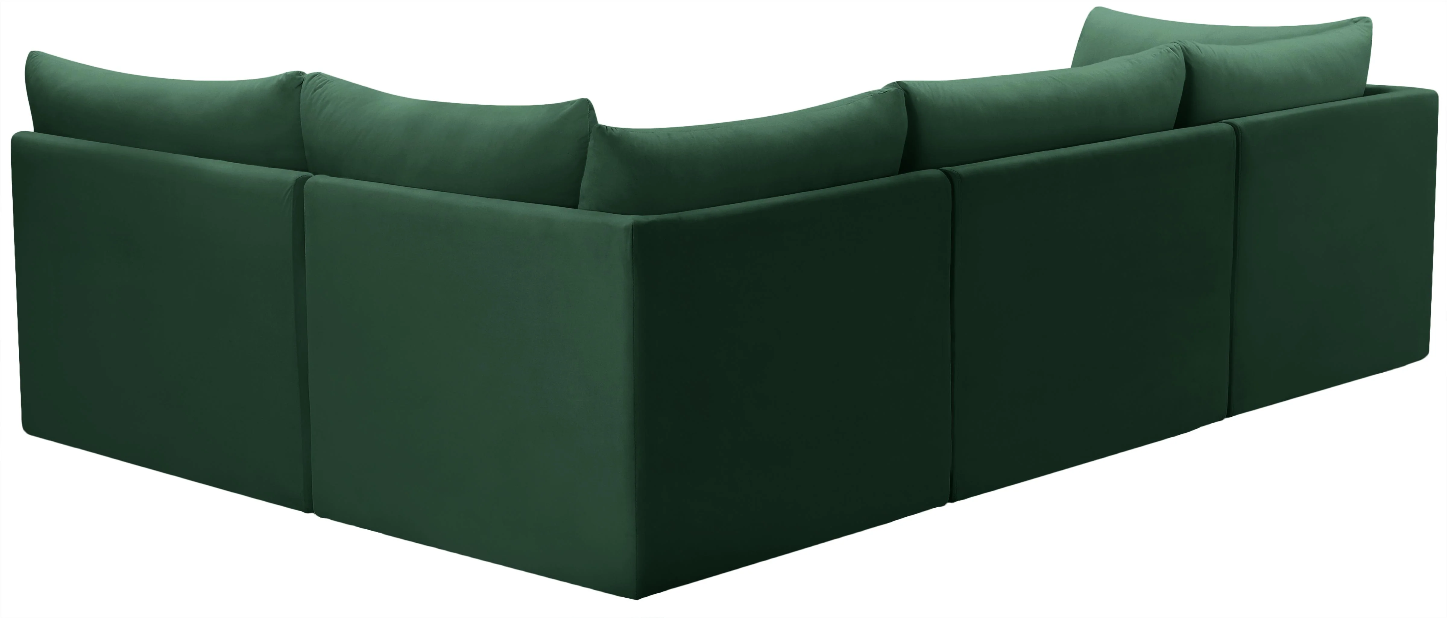 Jacob Green Velvet Modular Sectional - Image 5
