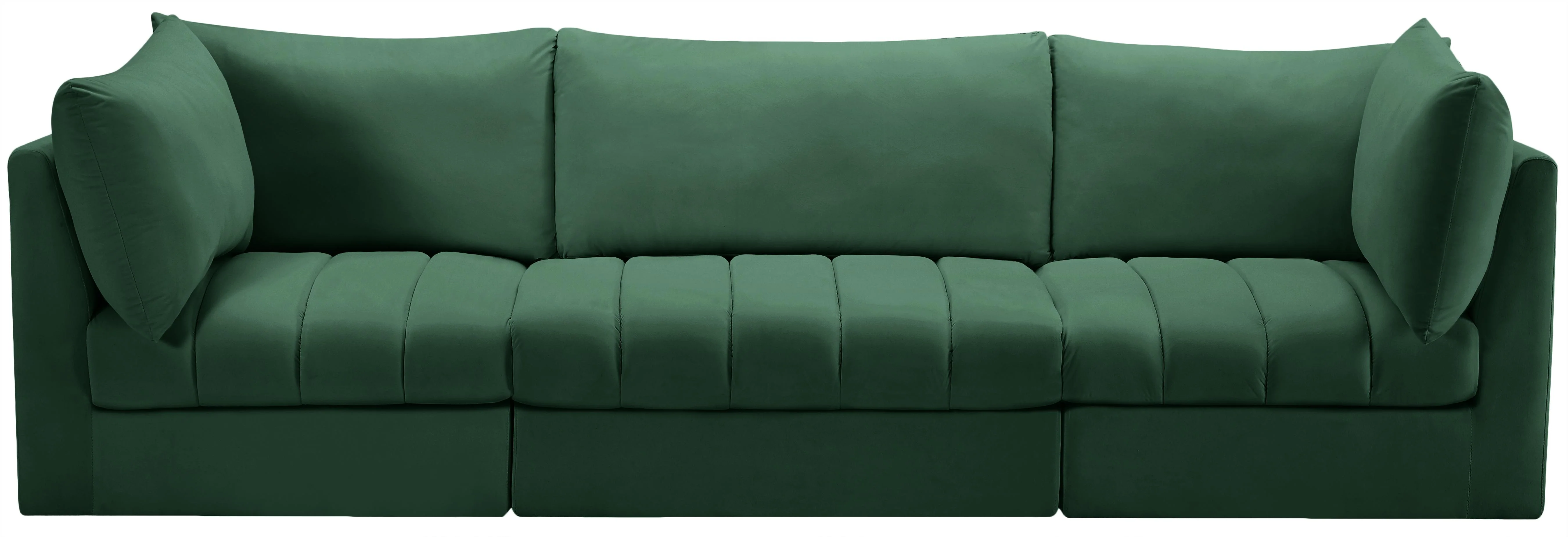 Jacob Green Velvet Modular Sofa - Image 4