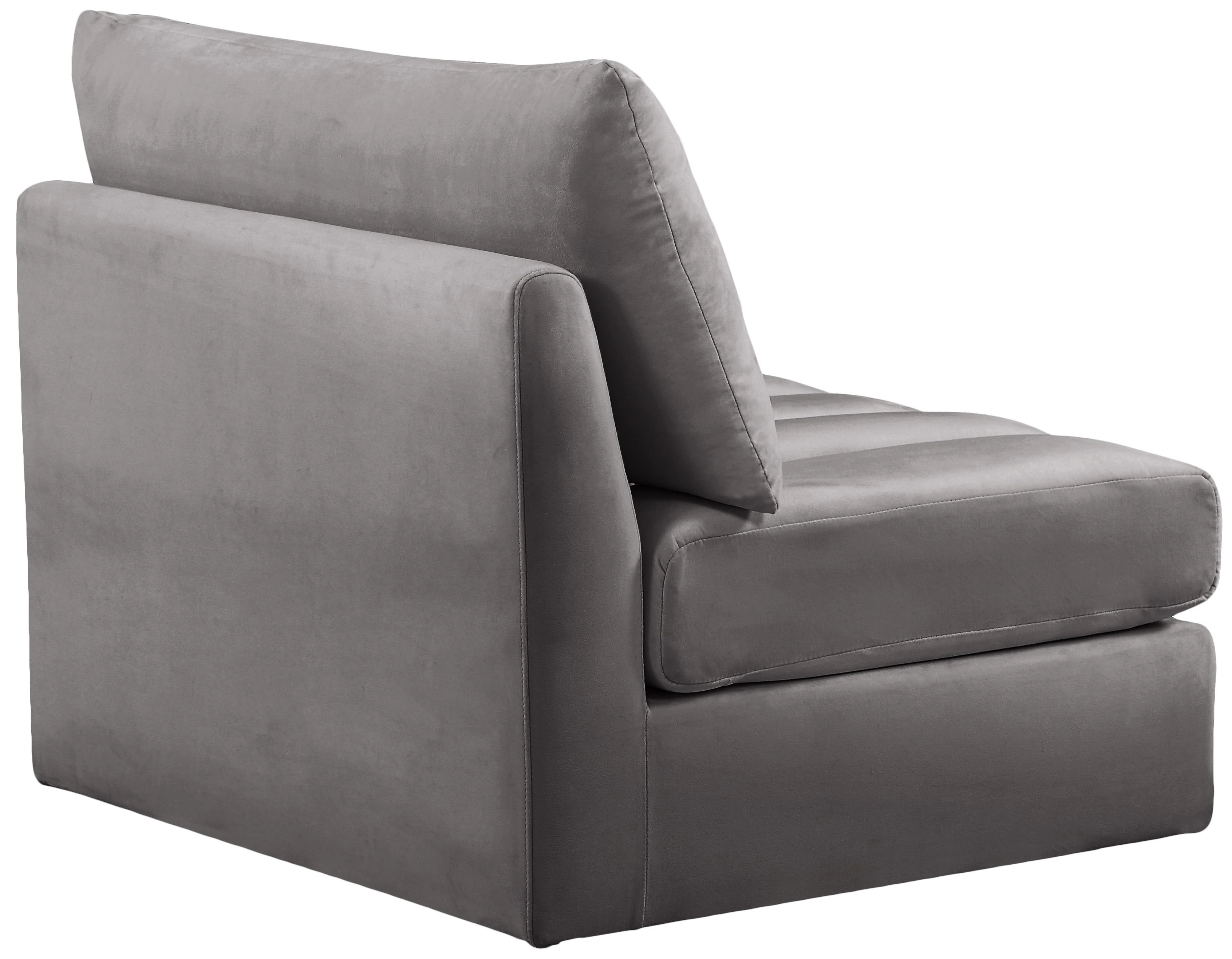 Jacob Grey Velvet Armless - Image 3