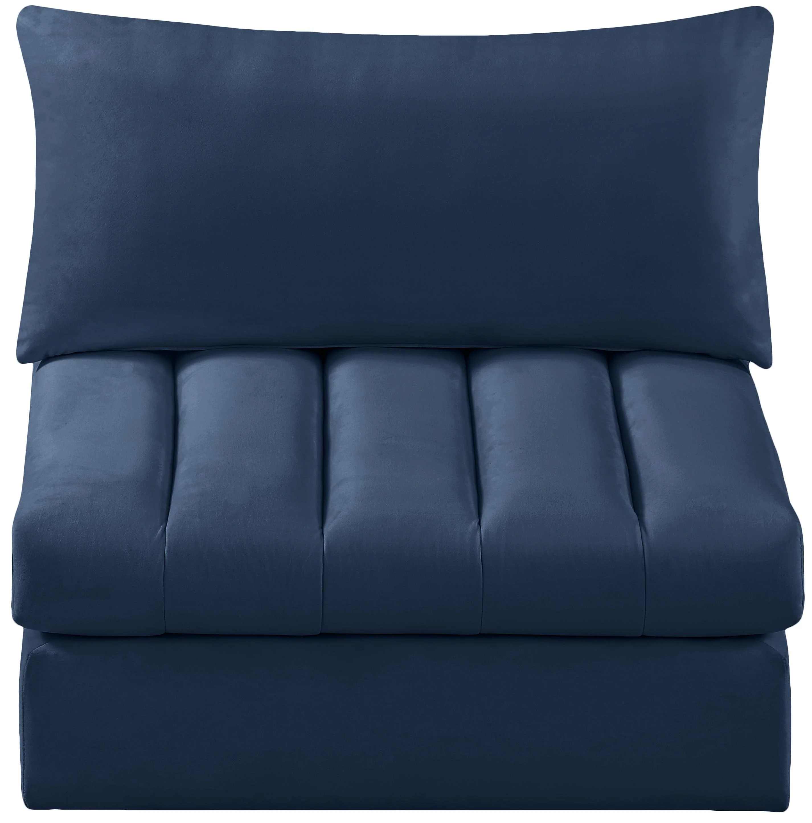 Jacob Navy Velvet Armless - Image 5
