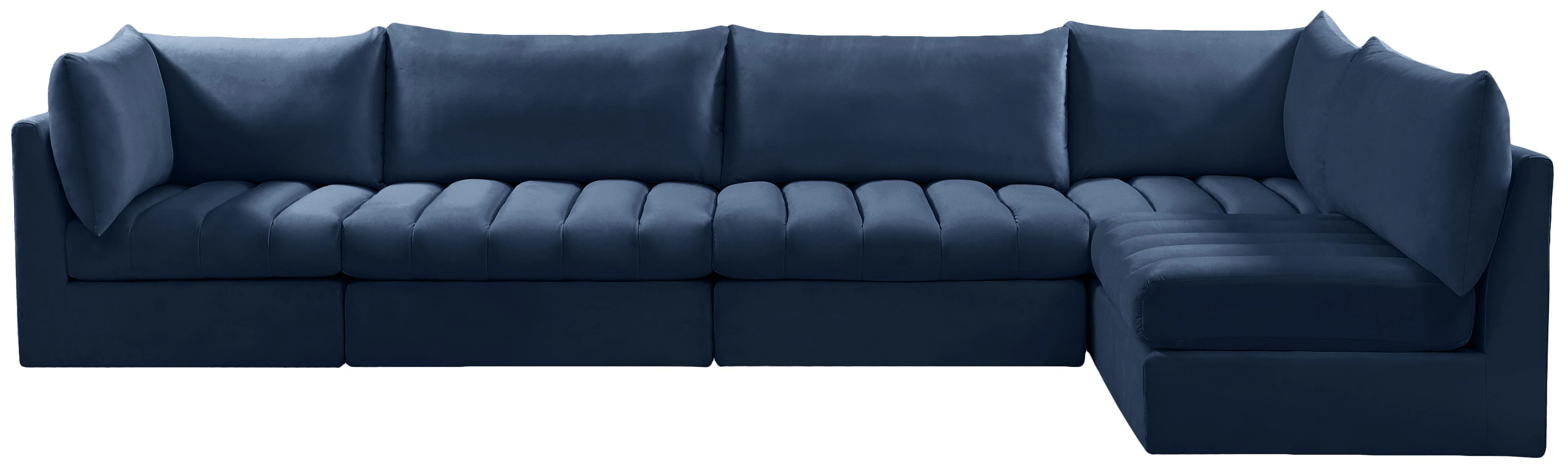 Jacob Navy Velvet Modular Sectional - Image 14
