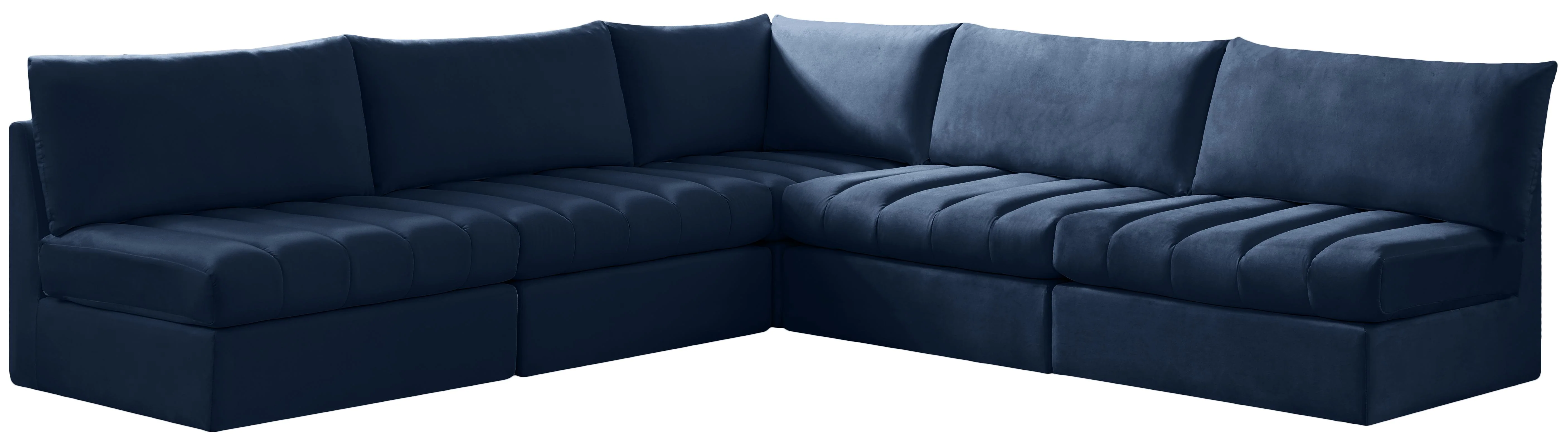 Jacob Navy Velvet Modular Sectional - Image 16
