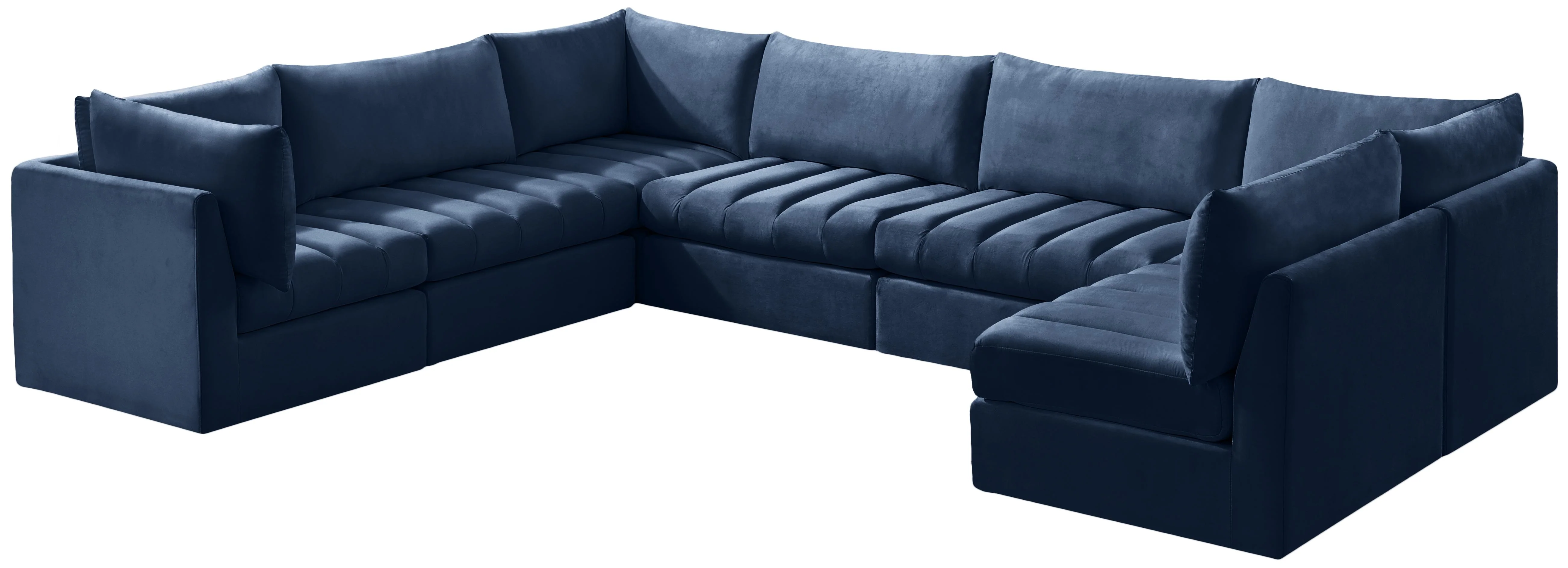 Jacob Navy Velvet Modular Sectional - Image 40