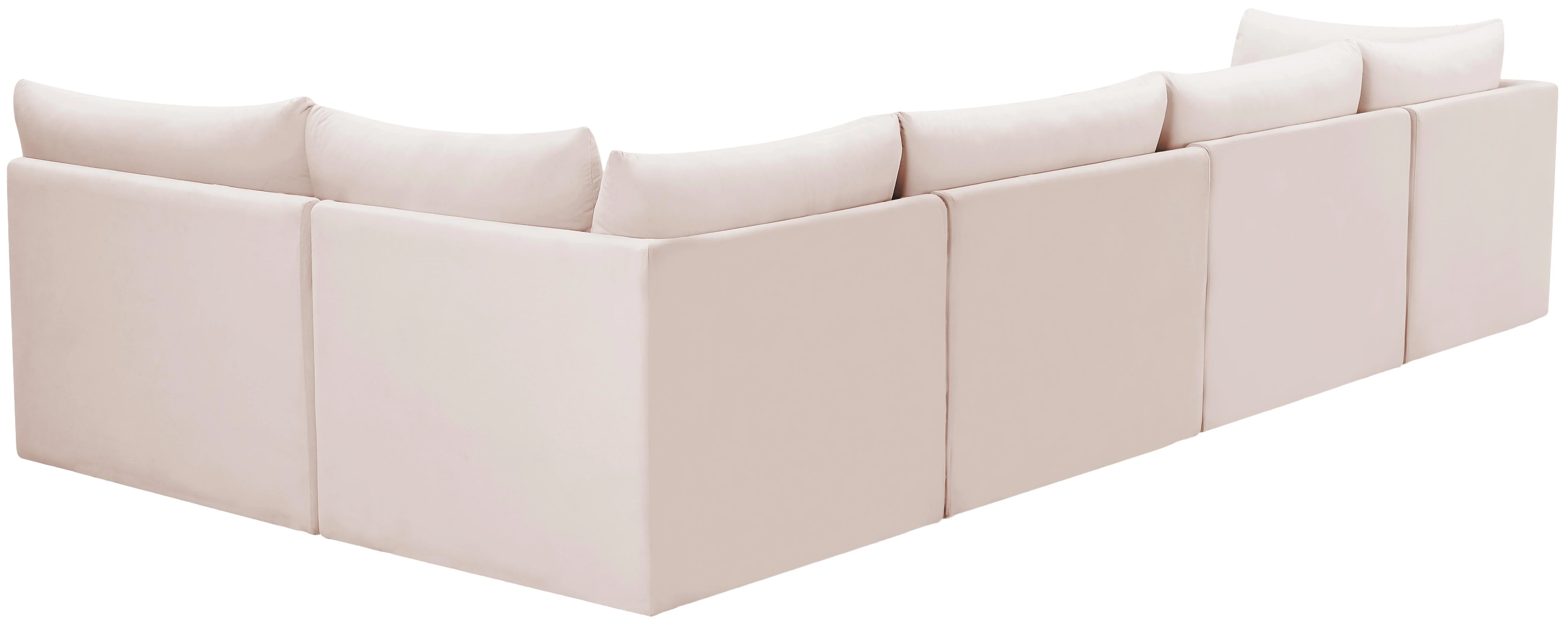 Jacob Pink Velvet Modular Sectional - Image 13