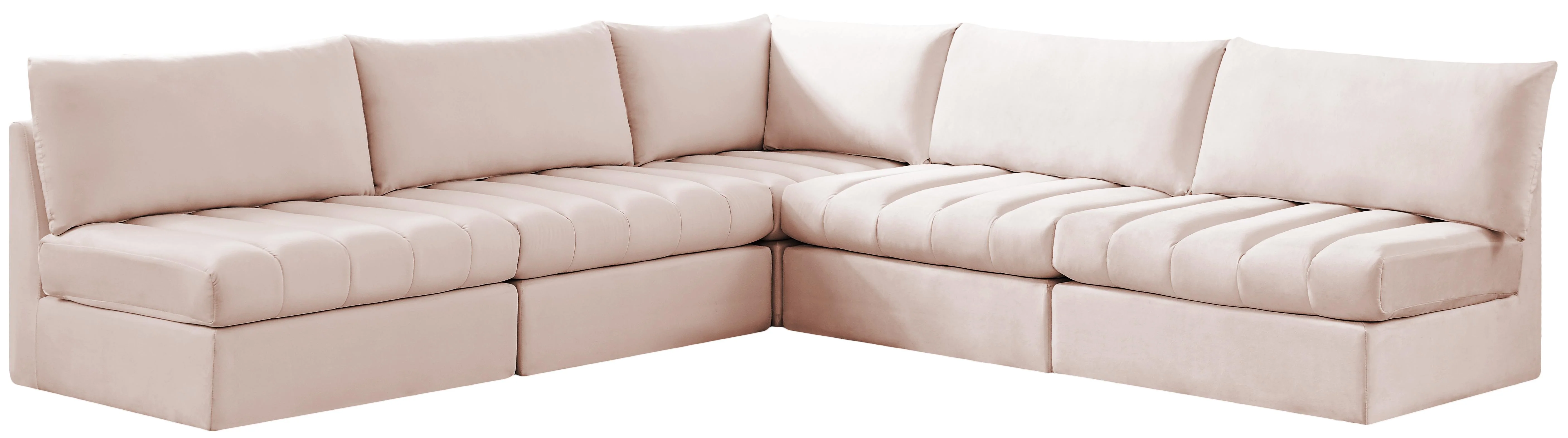 Jacob Pink Velvet Modular Sectional - Image 16